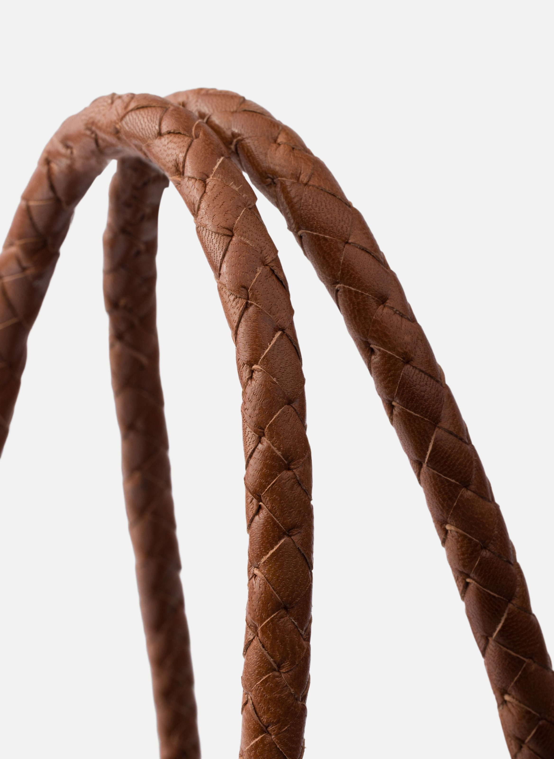 Grand cabas en cuir PRADA Marron