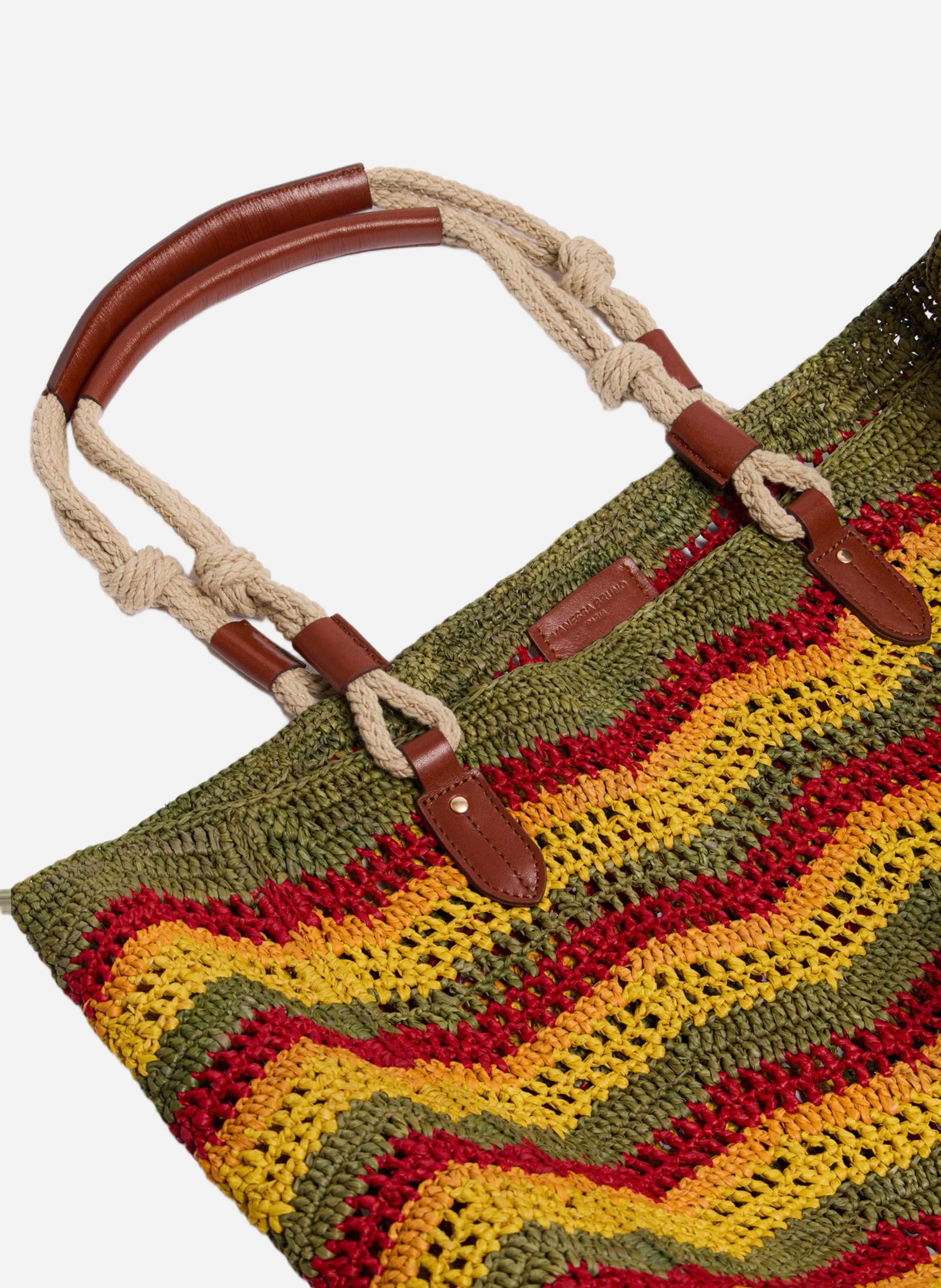 Sac en raphia et corde VANESSA BRUNO Multicolore