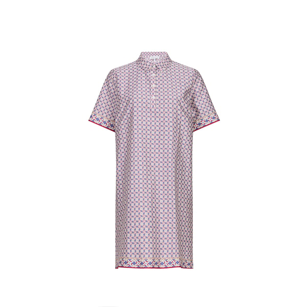 Chemise de nuit à imprimé graphique en coton Chemise de nuit à imprimé graphique en coton