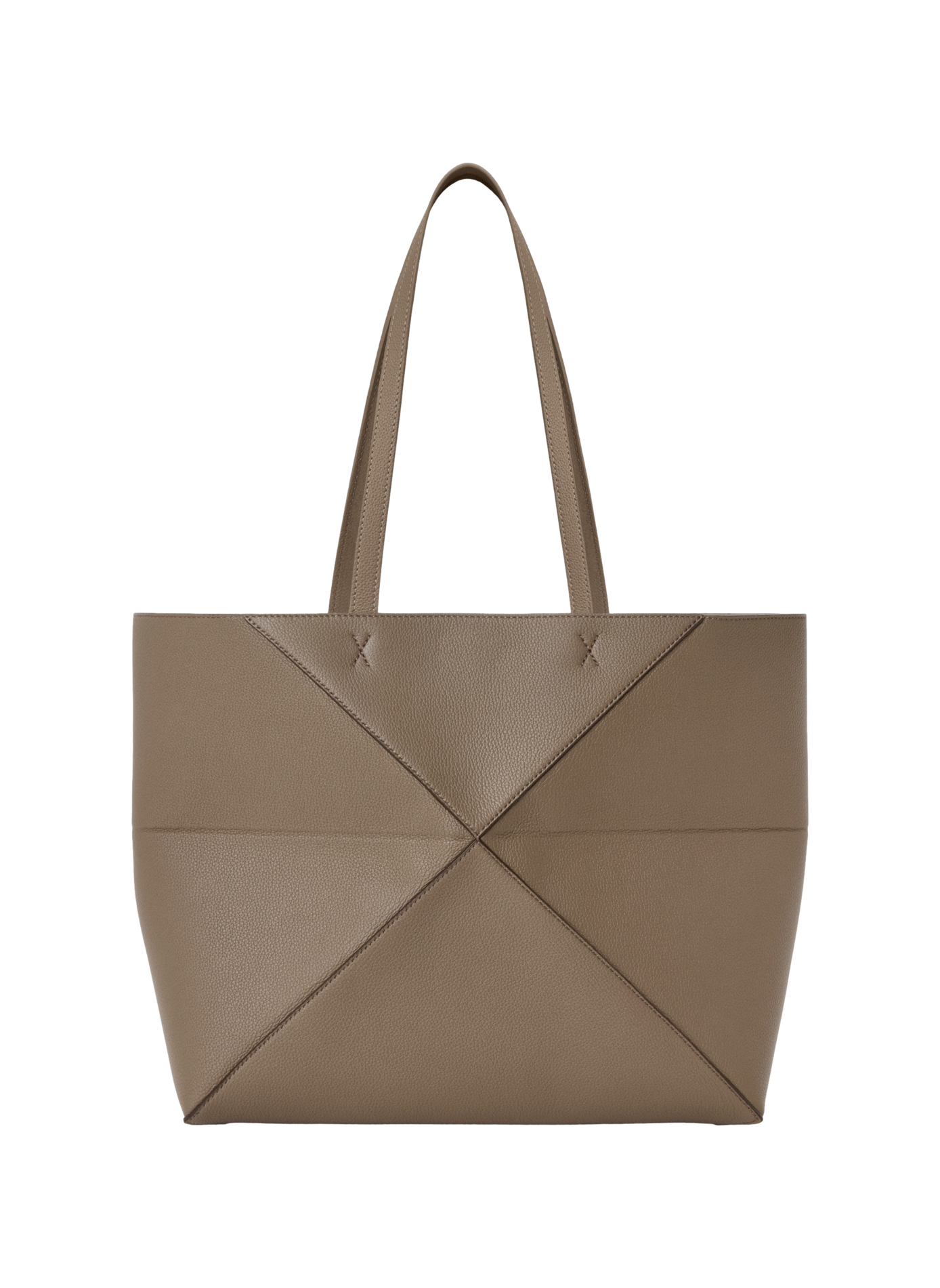 Bolso Puzzle Fold mediano horizontal de cuero de becerro granulado suave LOEWE Beige