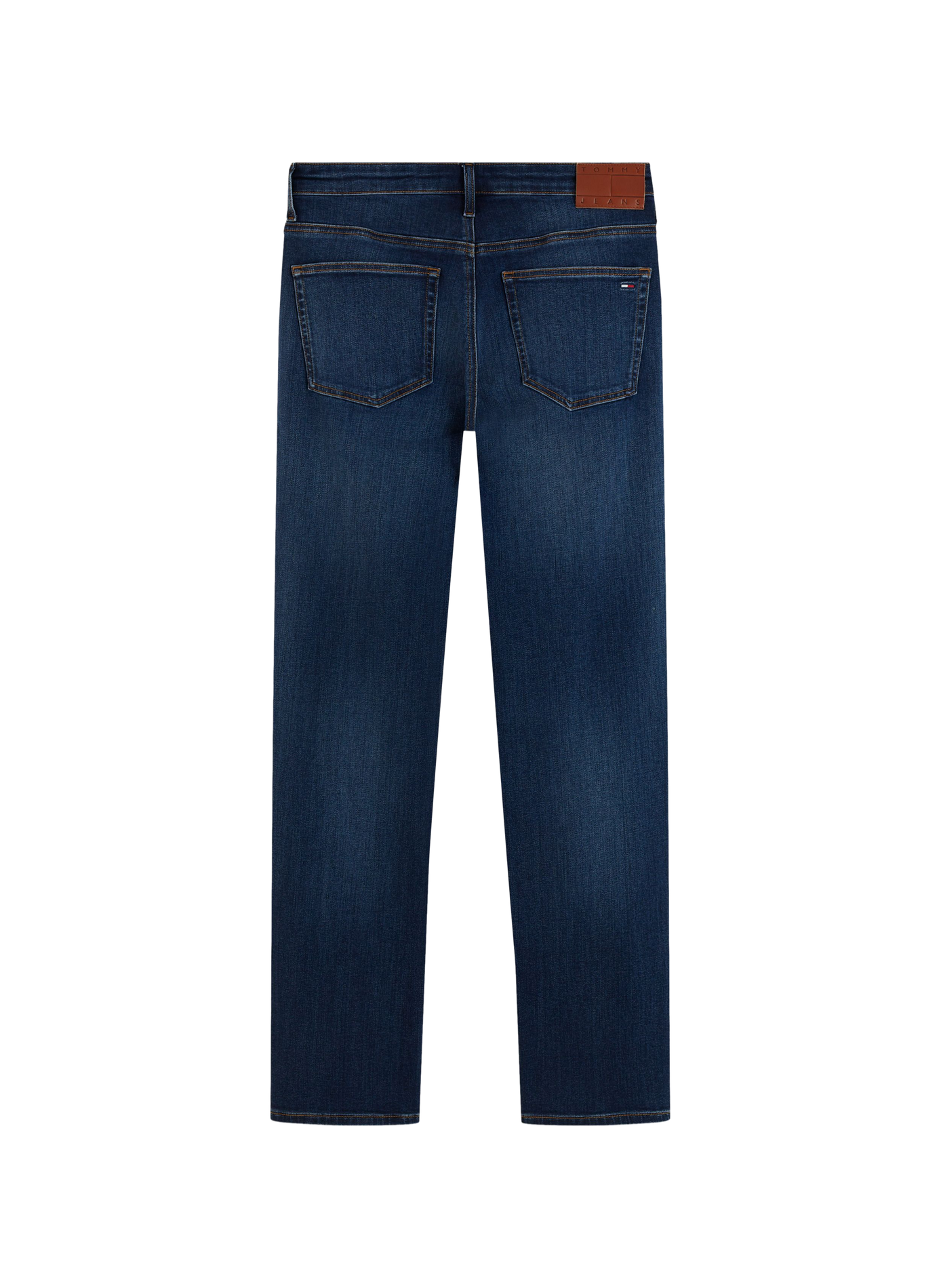 Jeans droit en coton mélangé TOMMY HILFIGER Bleu