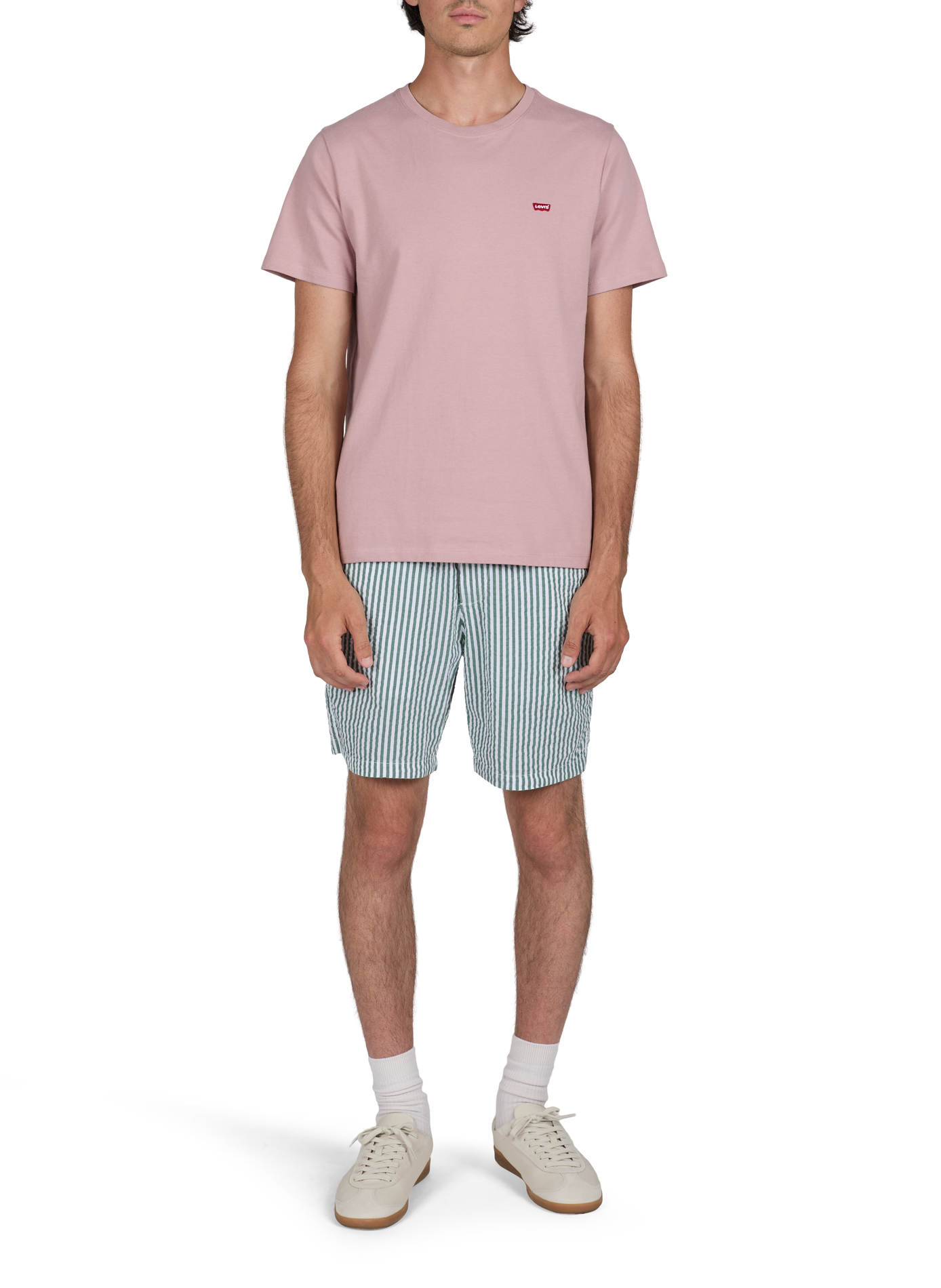 Gerader Baumwoll-T-Shirt LEVI'S Rosa