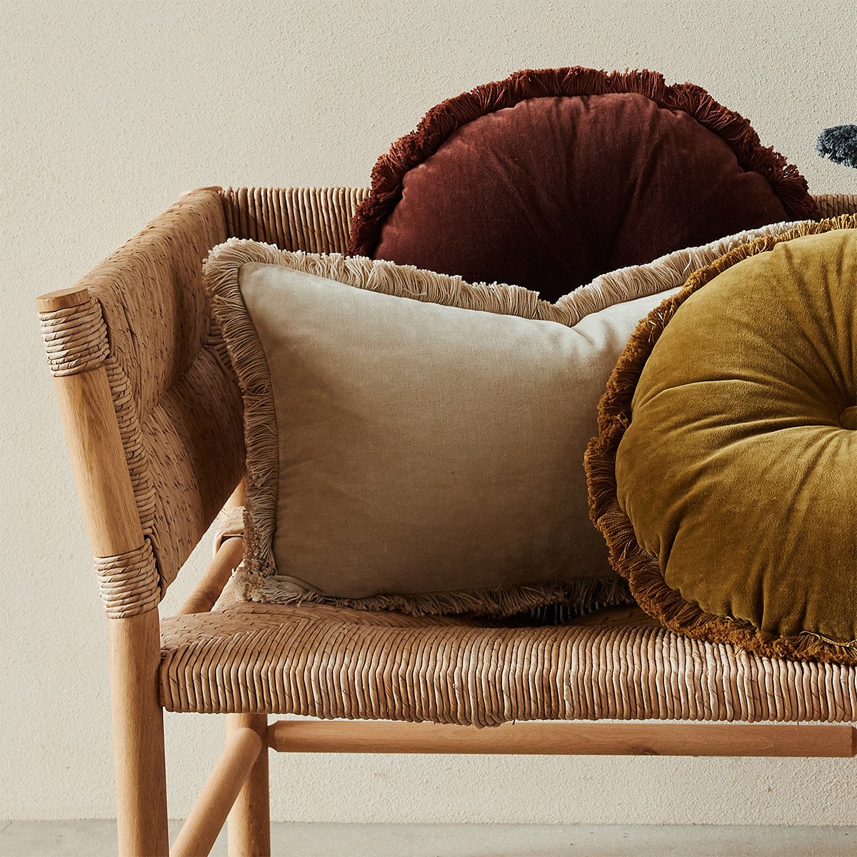 Housse de coussin en velours, romulus DESFORGES Gris