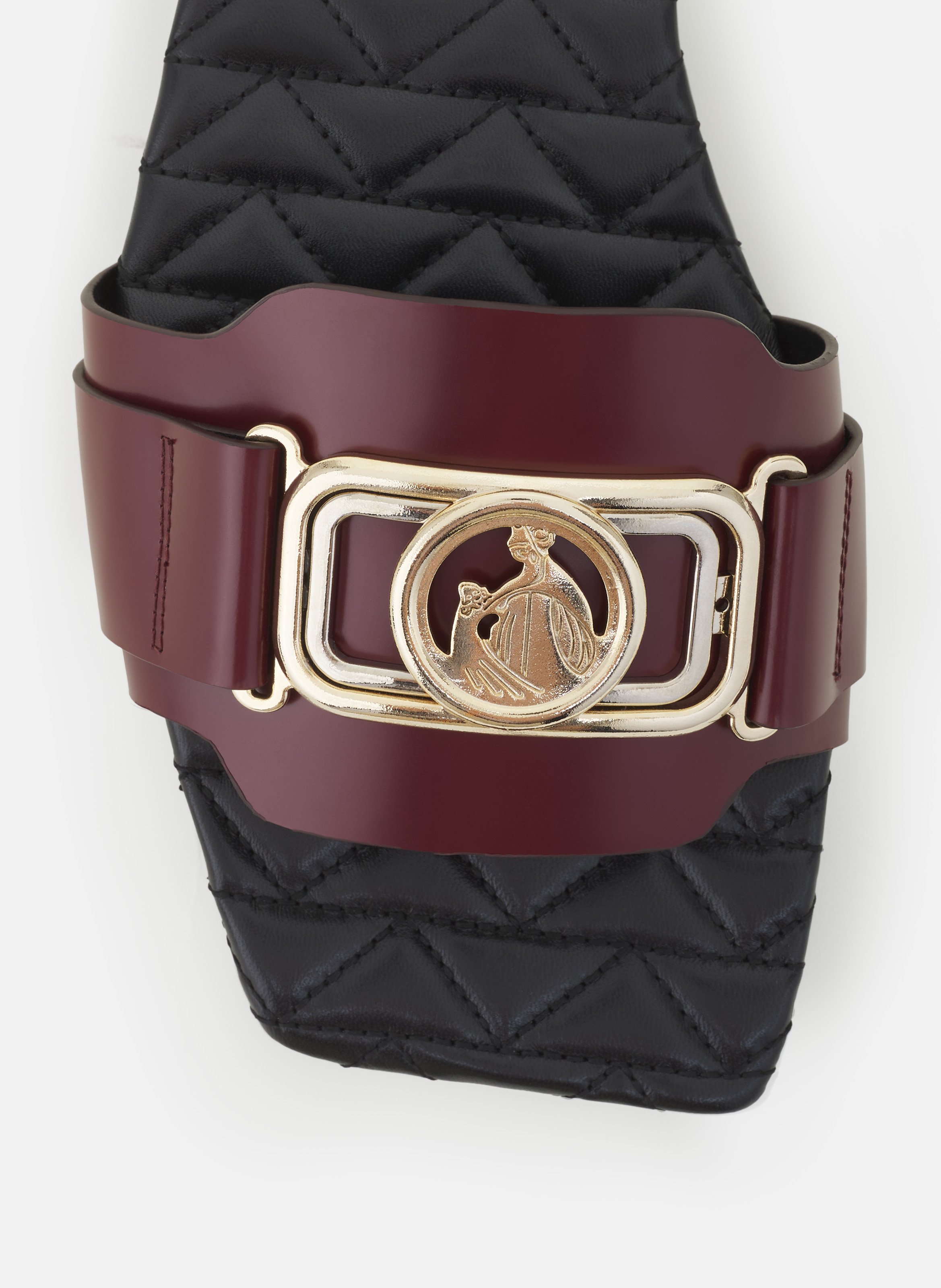 Mules plat la mère et l'enfant LANVIN Marron