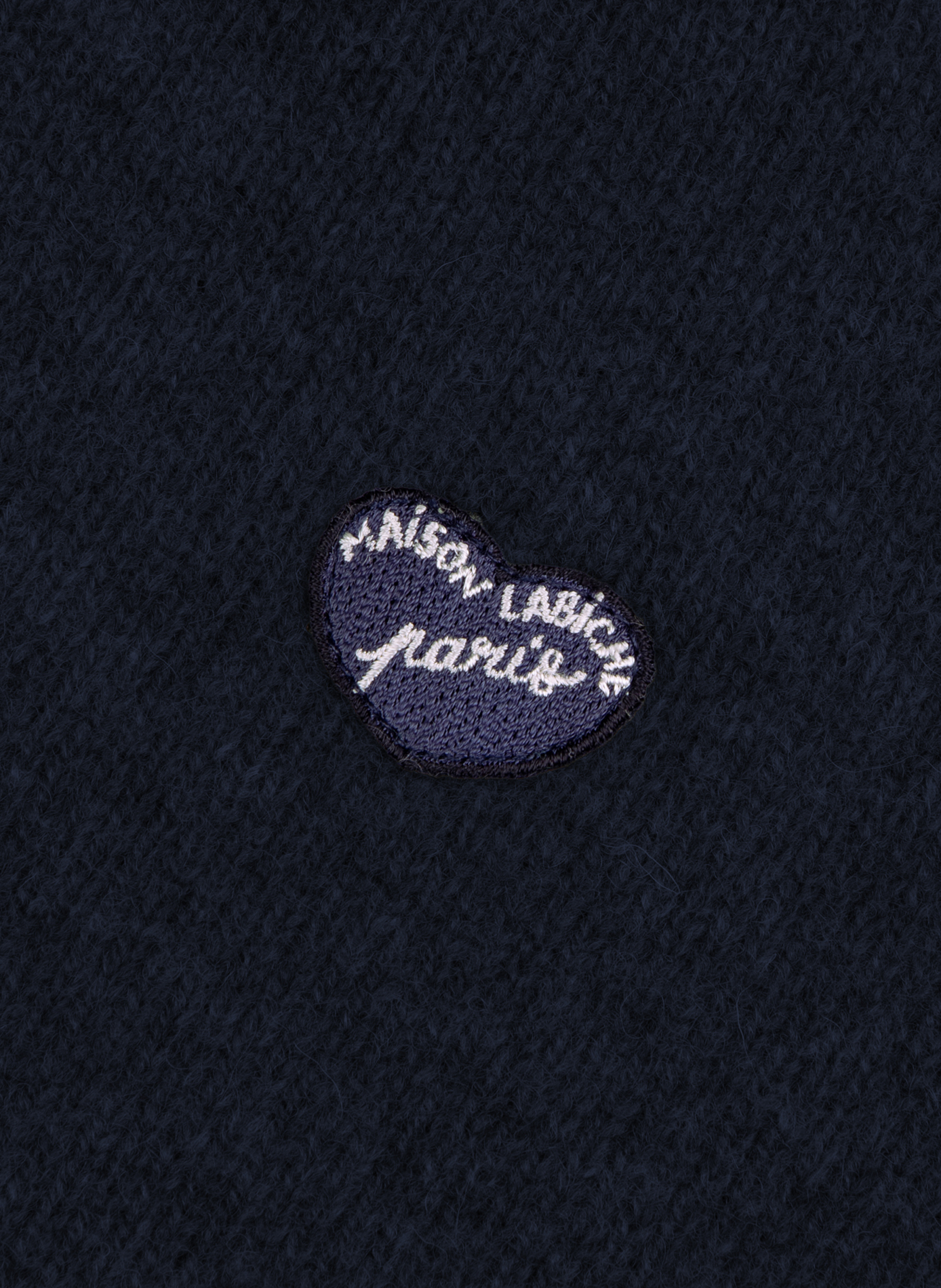 Straight wool long-sleeve polo MAISON LABICHE Blue