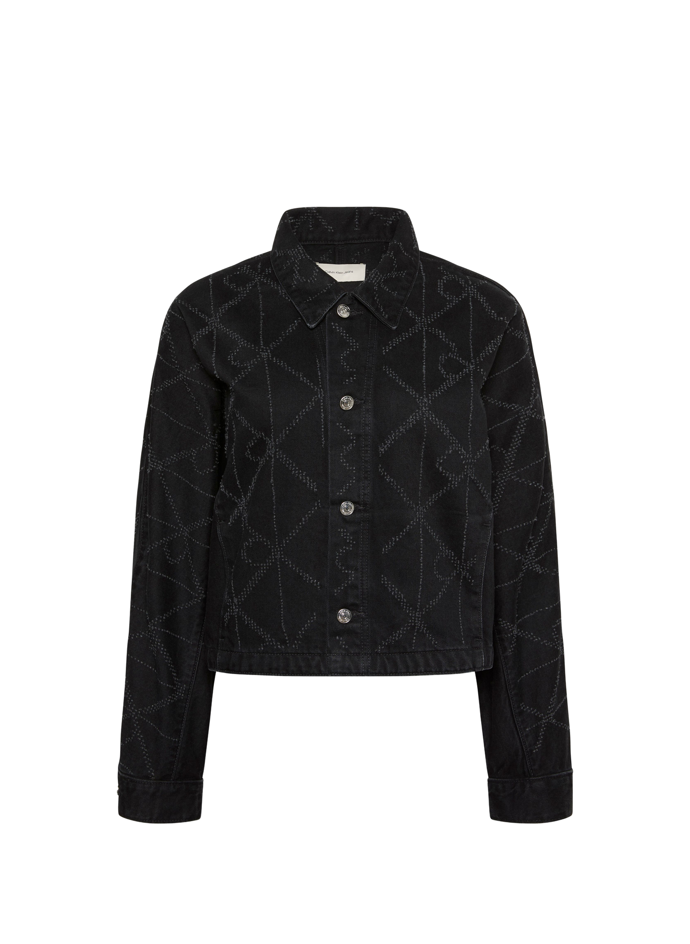 Straight cotton denim jacket CALVIN KLEIN Black