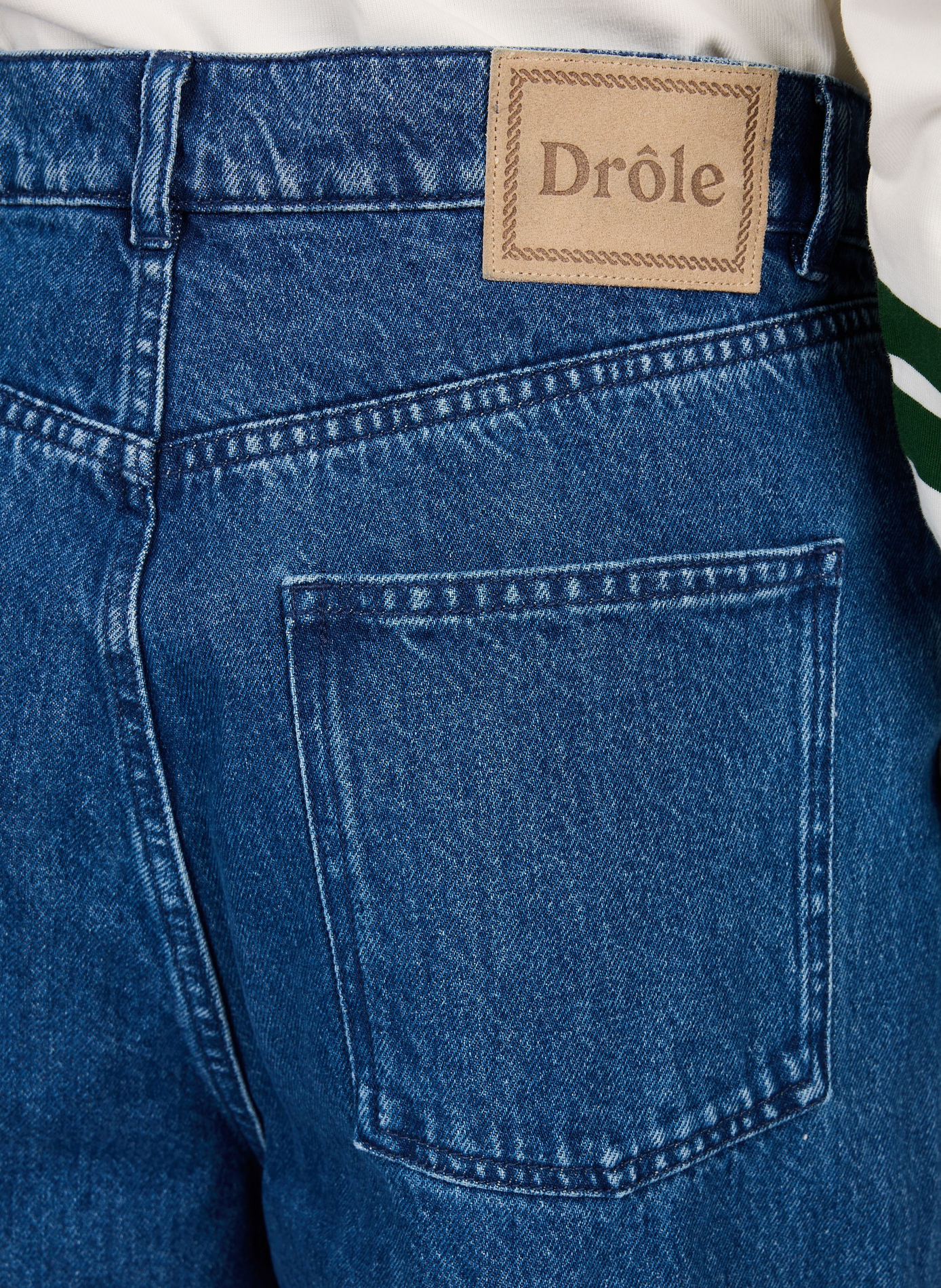 De verwassen katoenen jeans DROLE DE MONSIEUR Blauw