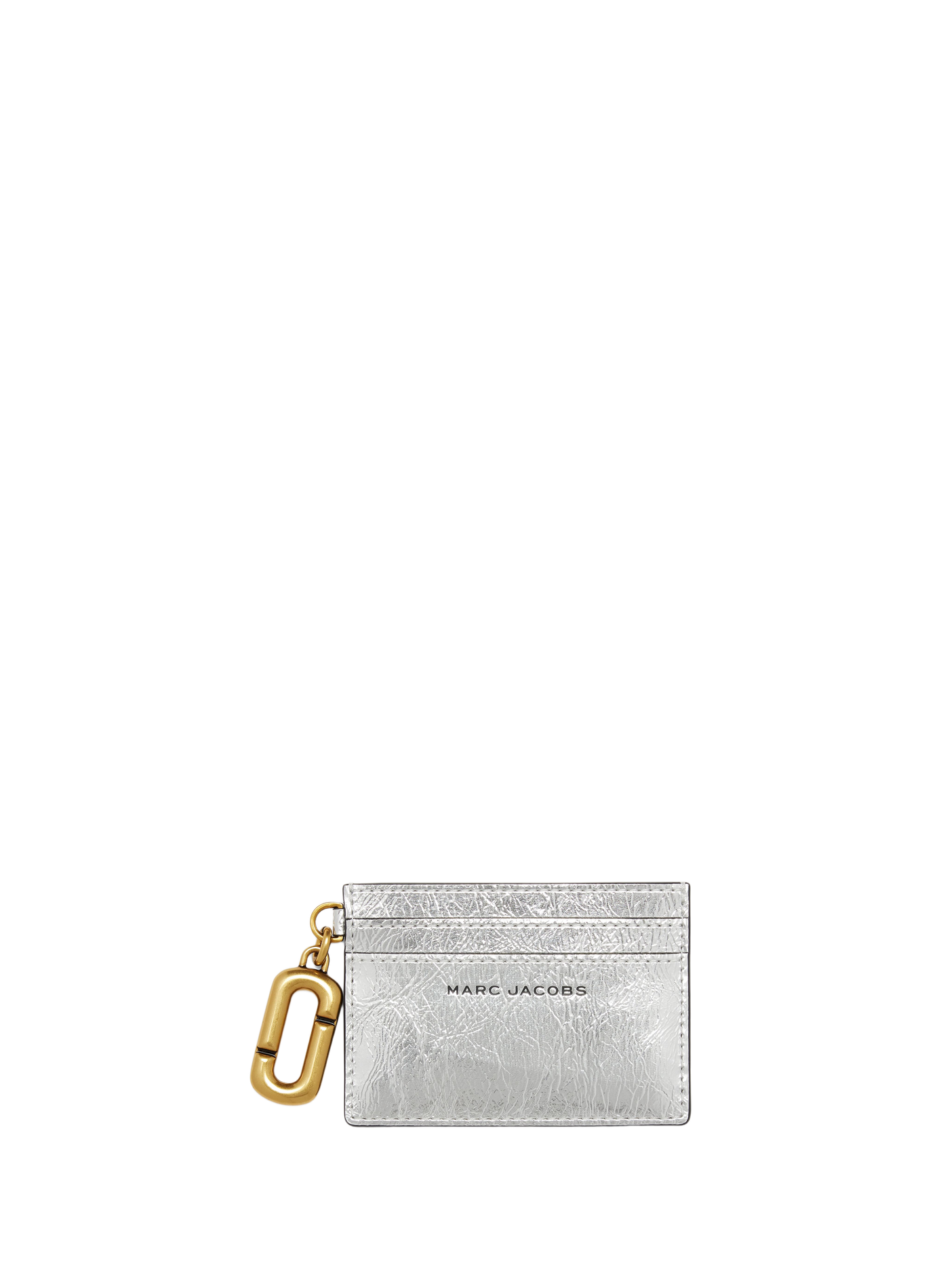 Porte-cartes The Metallic Scene en cuir métallisé MARC JACOBS Argent