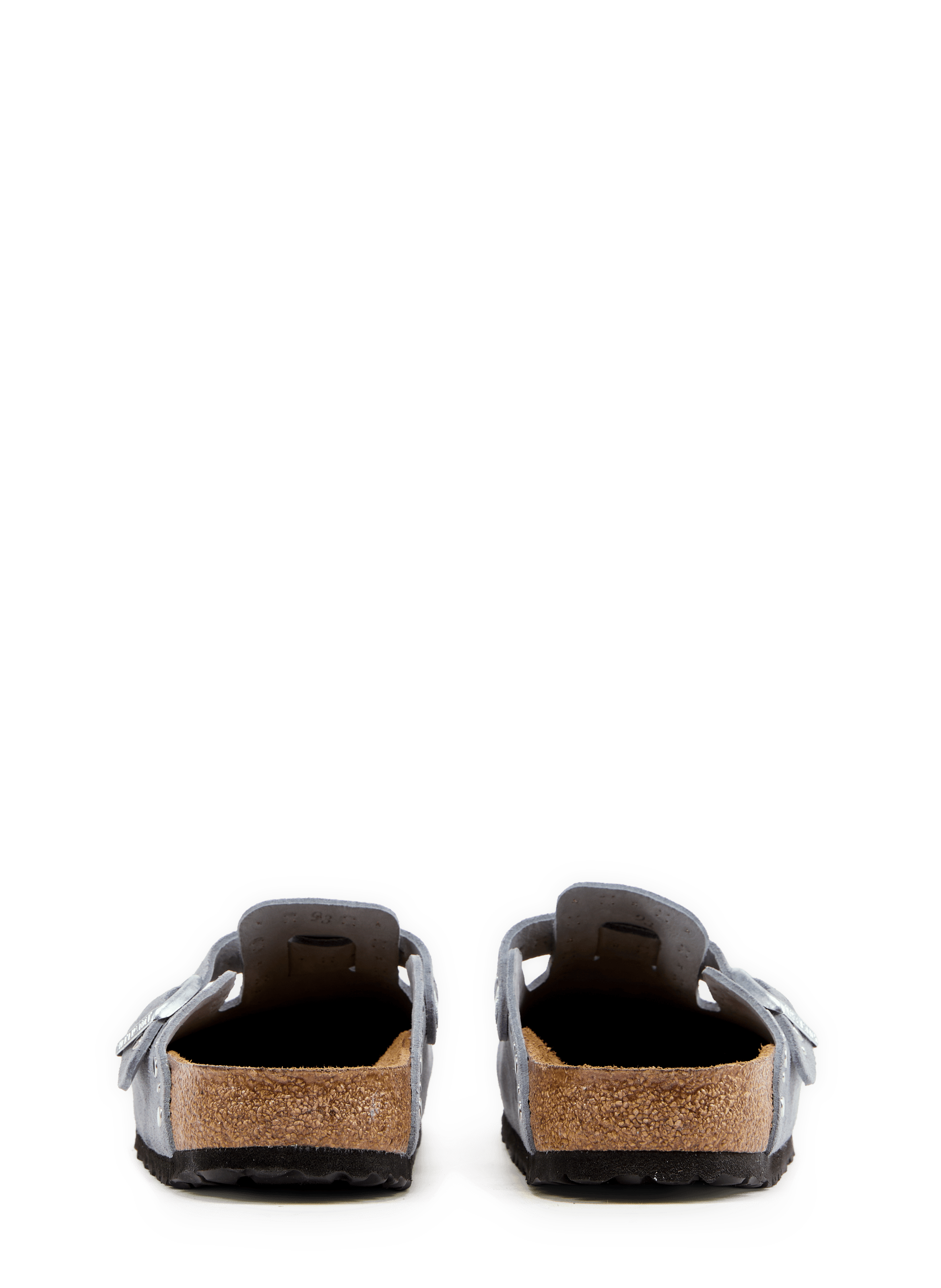 Muilen Boston met rand van suède leer met studs BIRKENSTOCK Blauw