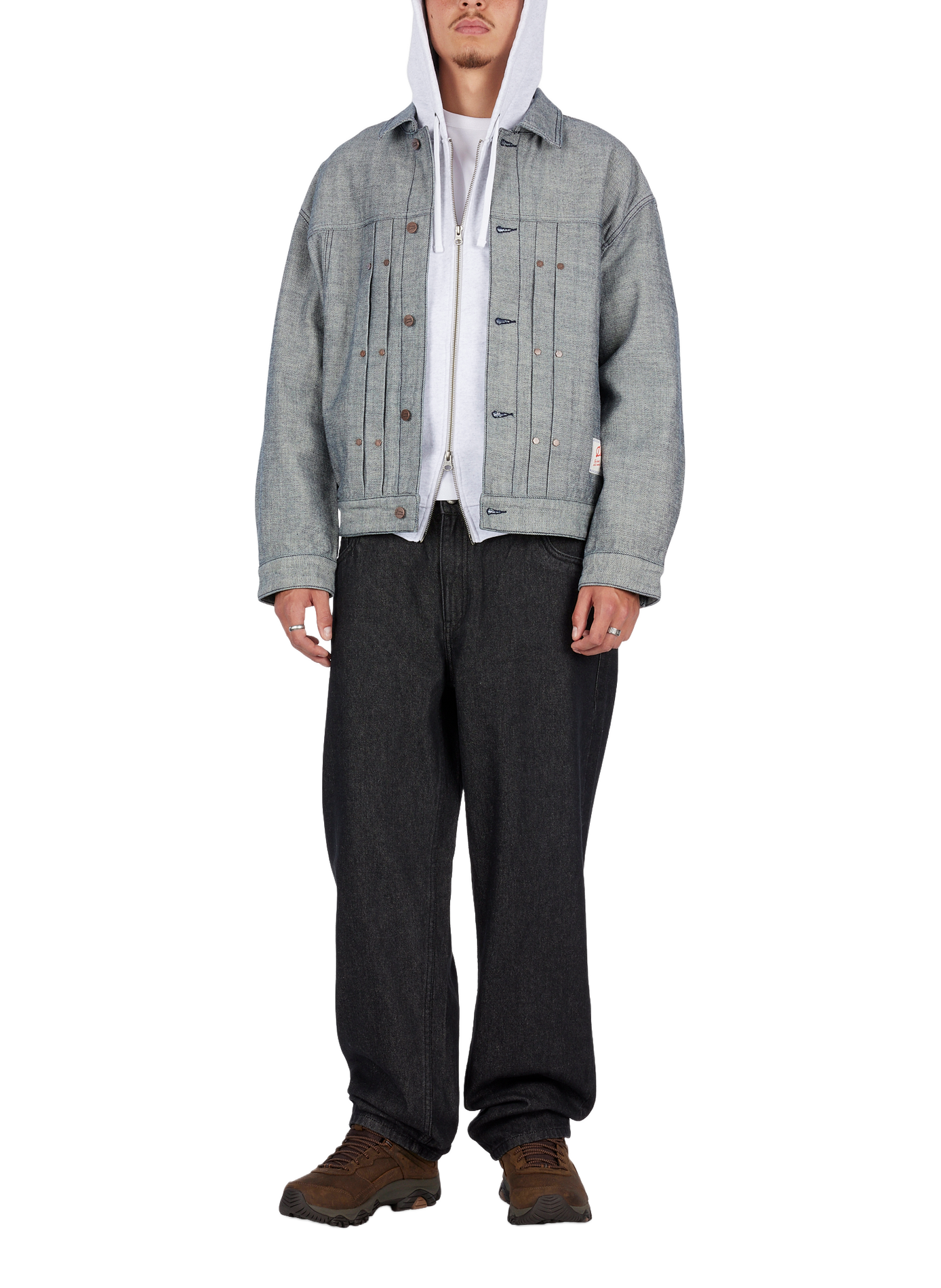 Straight denim jacket in cotton DIME Grey