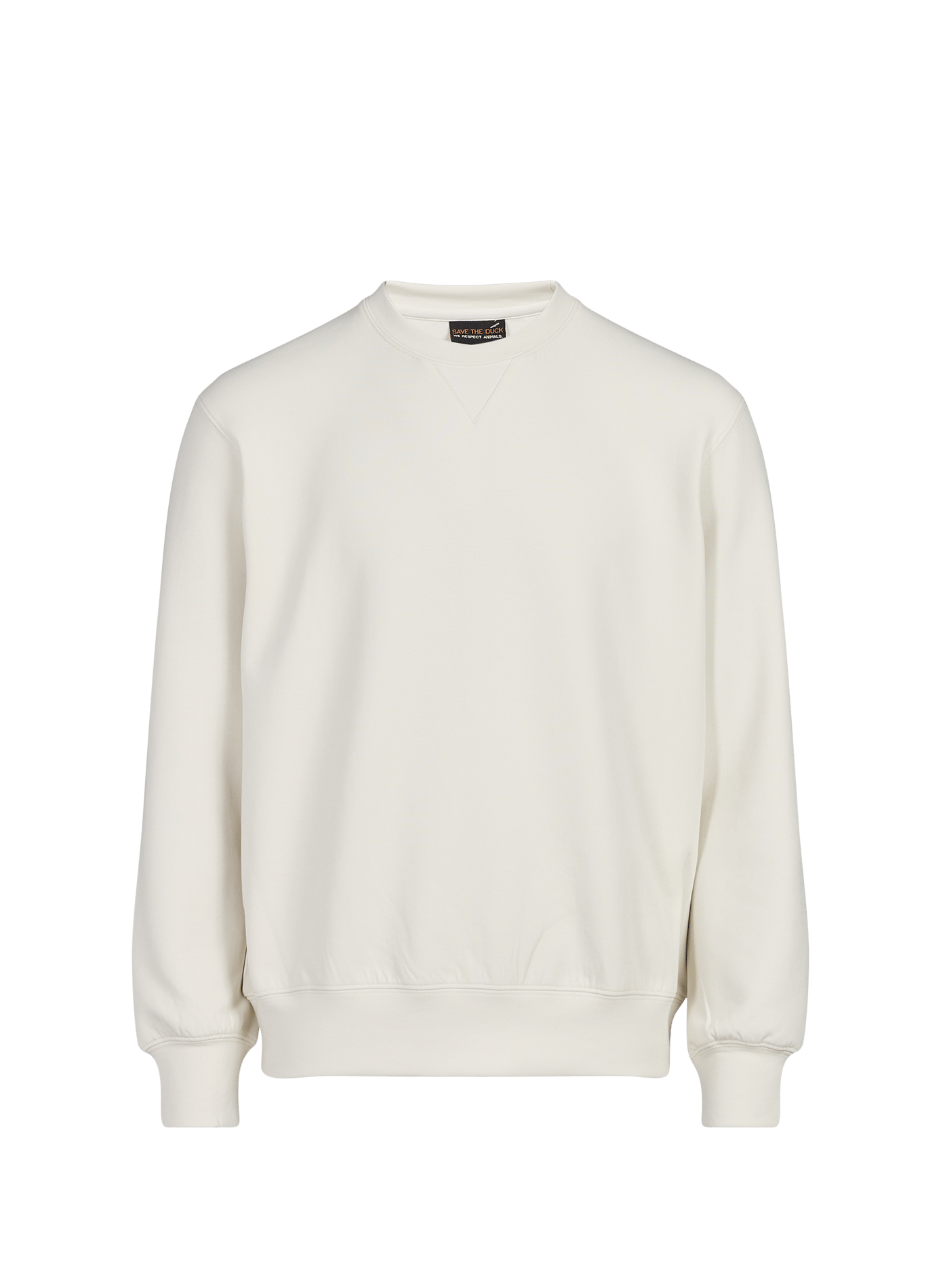 Straight round neck plain sweatshirt SAVE THE DUCK Beige