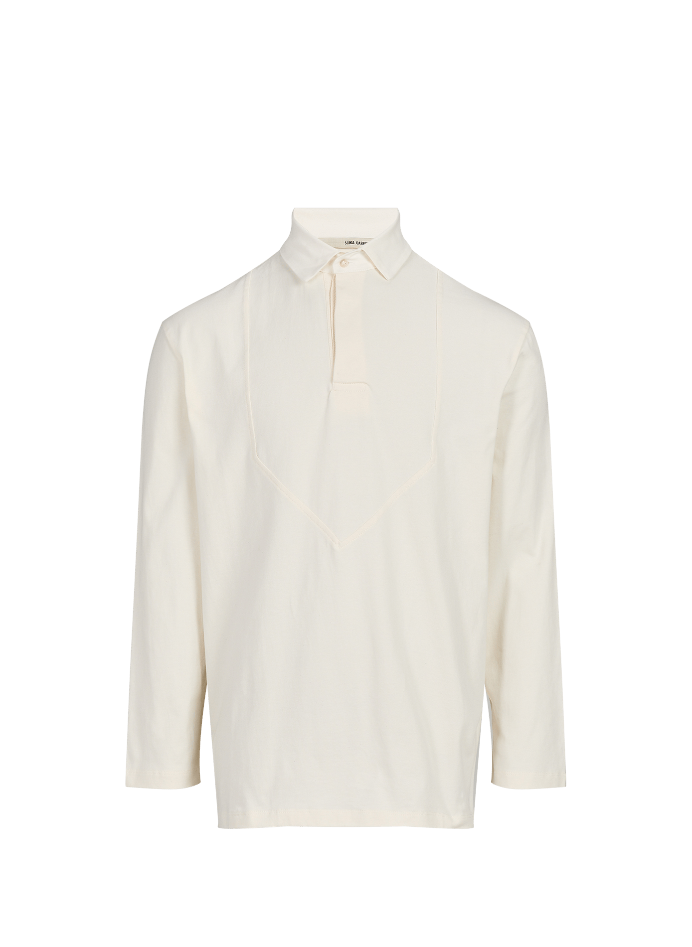 Langarm-Poloshirt aus Baumwolle SONIA CARRASCO Beige