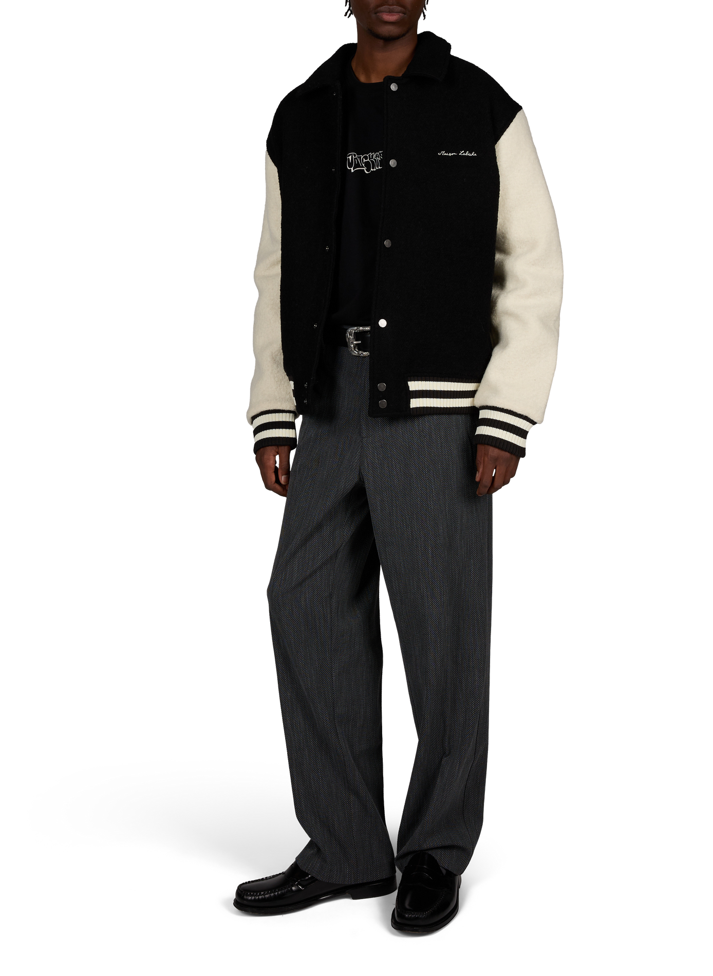 Bestickte Nicot Drums Jacke aus Wolle MAISON LABICHE Schwarz