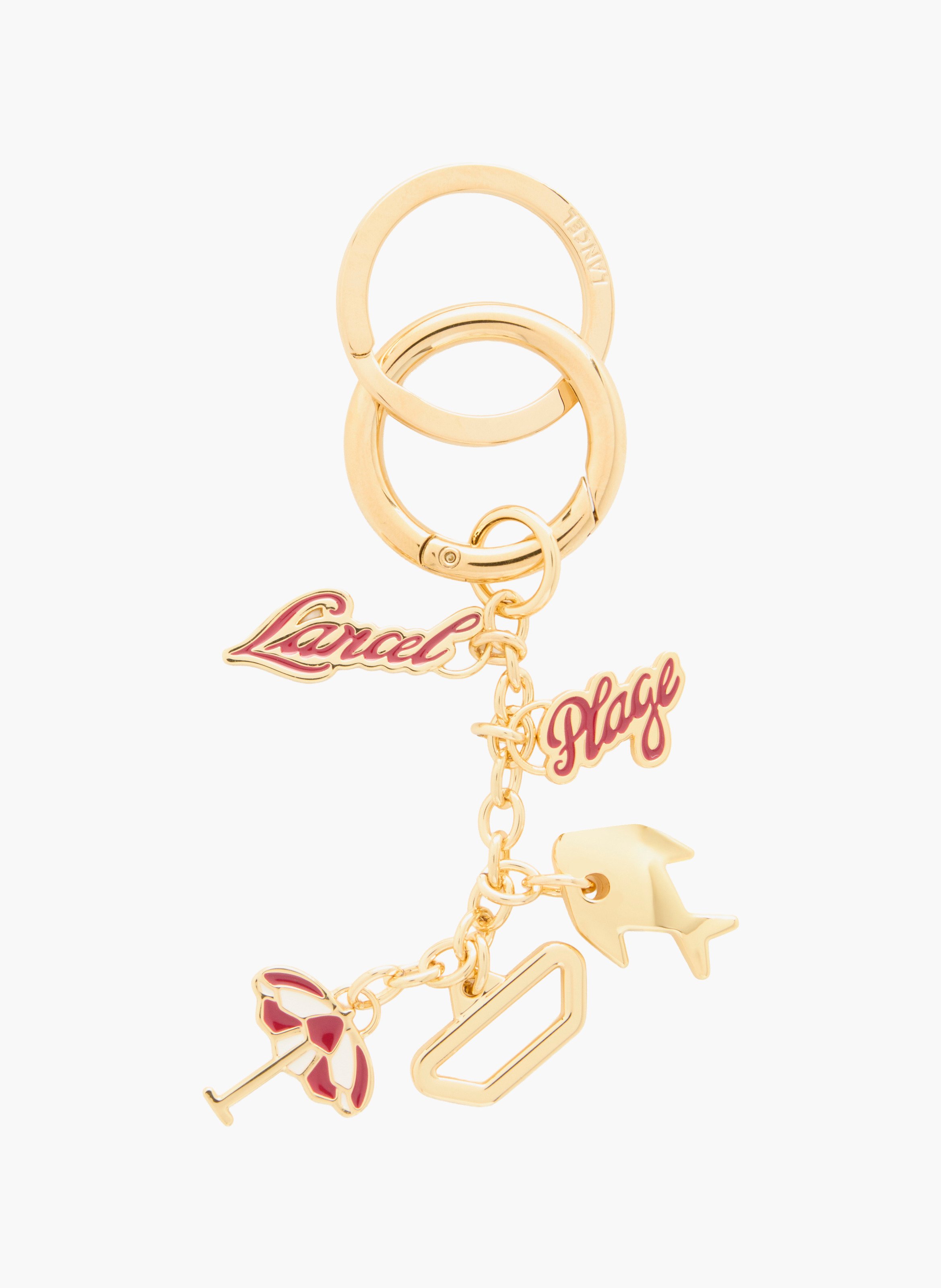 Sleutelhanger Lancel Beach capsule van metaal LANCEL Rood