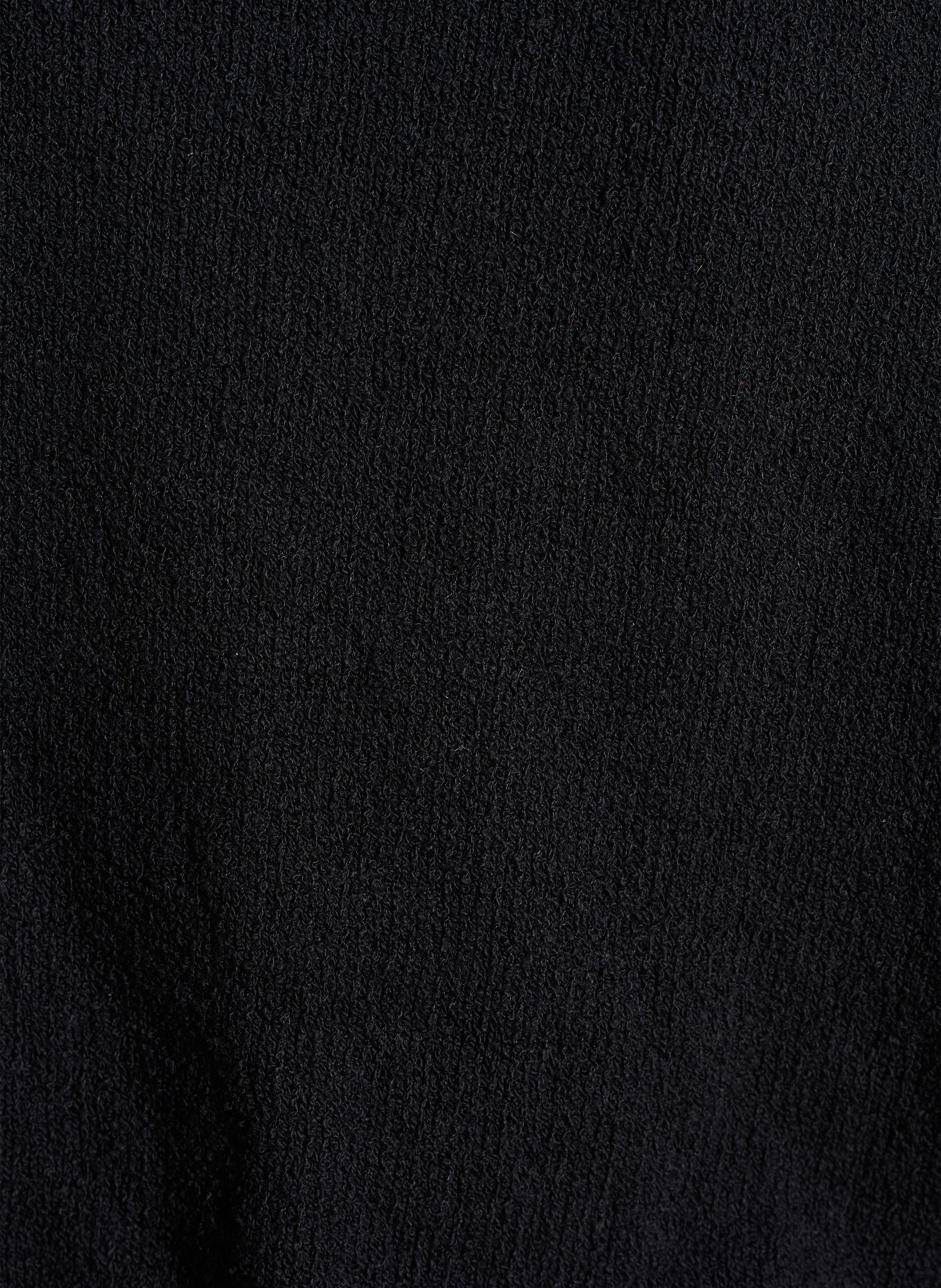 Oversized trui met V-hals van een katoenmix met gerecycled katoen LA FEE MARABOUTEE Zwart