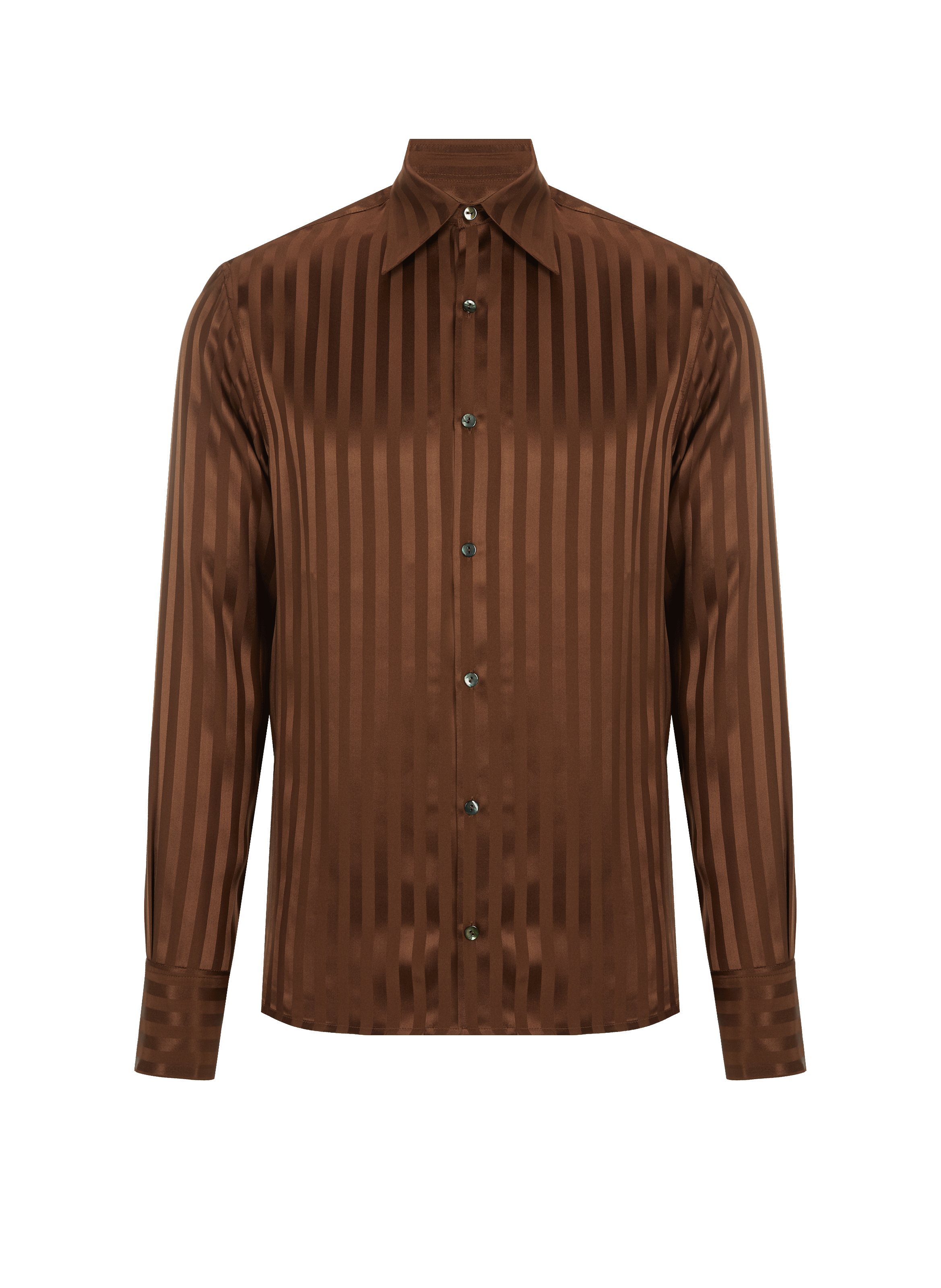 Chemise rayée en soie