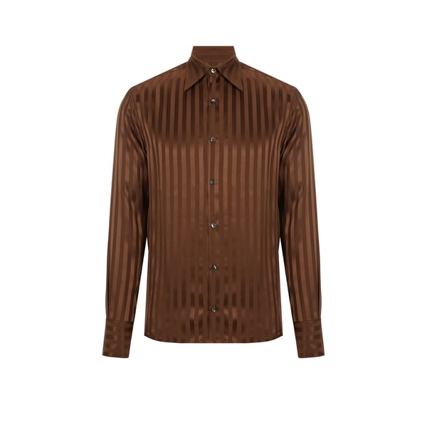 Chemise rayée en soie