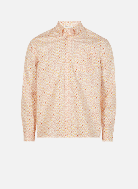 Orange cotton patterned shirtHARRIS WILSON 