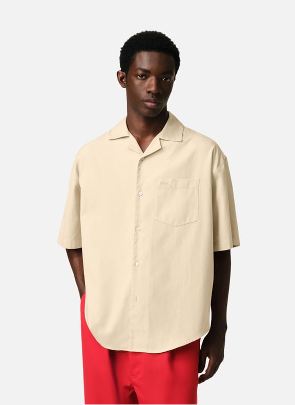 Chemise boxy manches courtes Beige by AMI PARIS AMI PARIS Chemise boxy manches courtes Beige