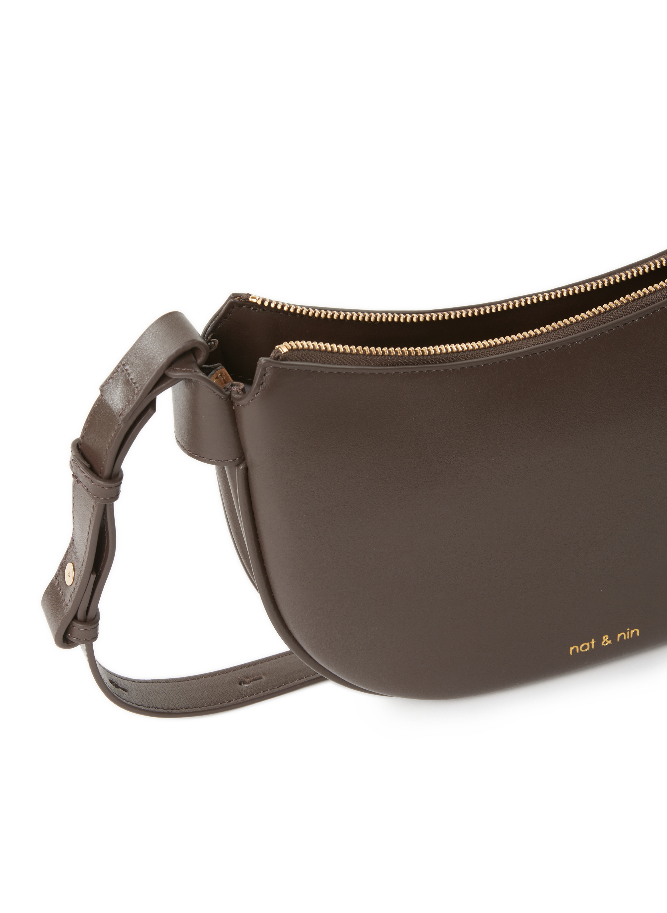 Sac à bandoulière Lune  NAT &amp; NIN Marron