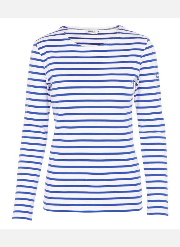 Marinière col rond en coton Blanc by ARMOR-LUX ARMOR-LUX Marinière col rond en coton Blanc