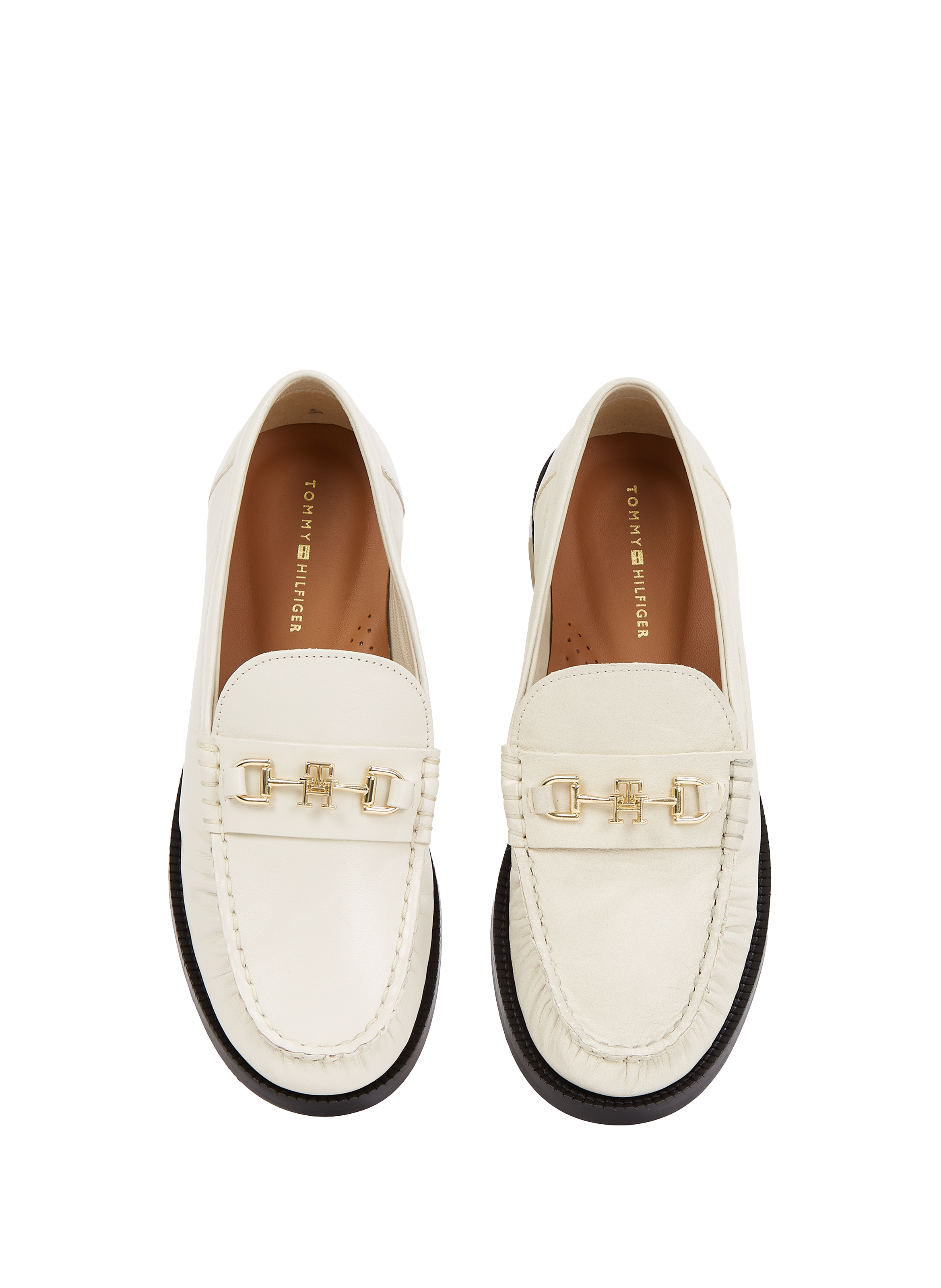 Mocassins en cuir TOMMY HILFIGER Beige
