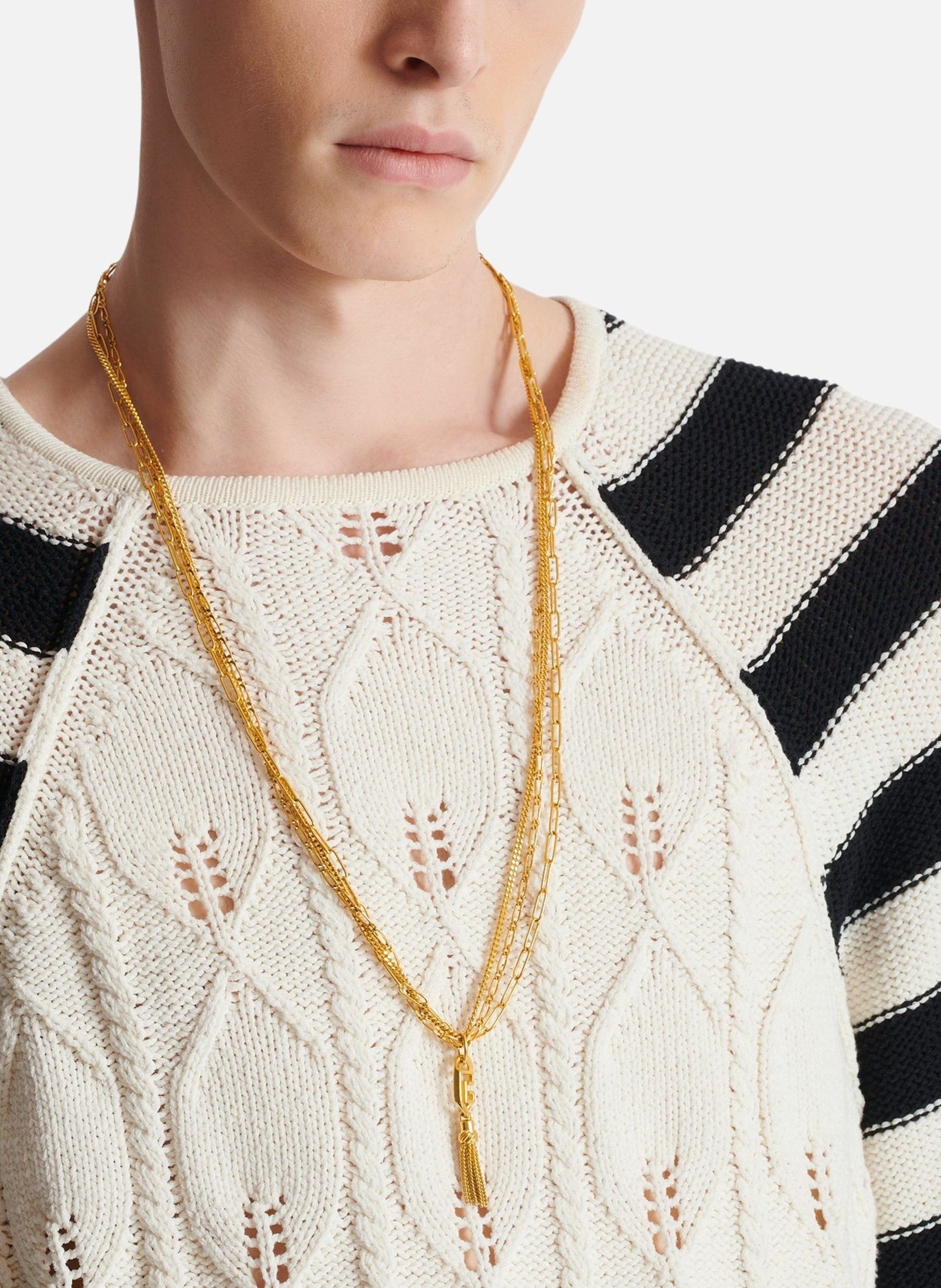 Sautoir sync en laiton doré BALMAIN Doré