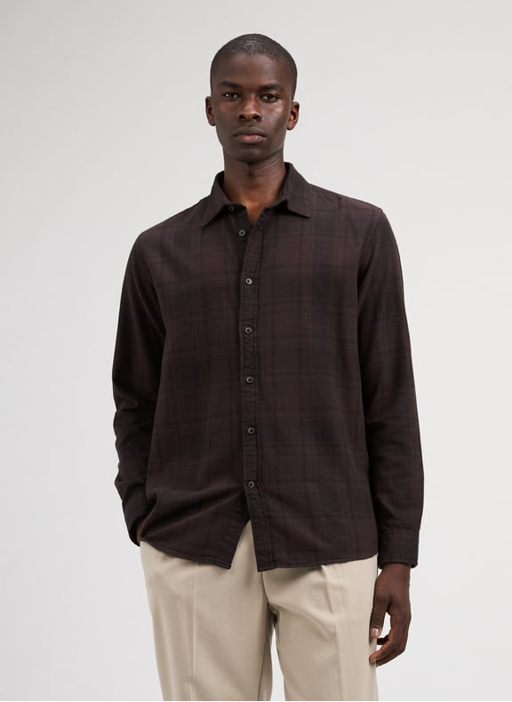 Chemise à carreaux en coton Marron by SELECTED SELECTED Chemise à carreaux en coton Marron