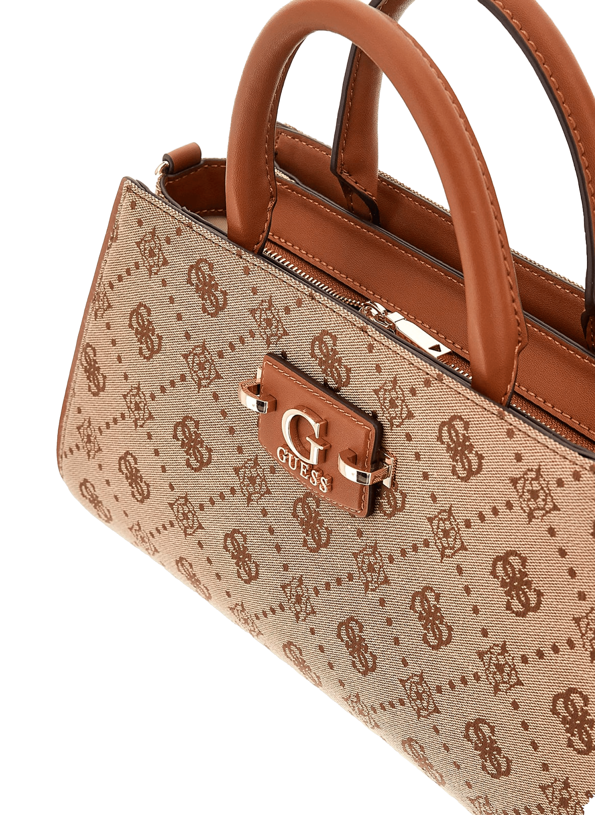 Monogram-print handbag GUESS Brown