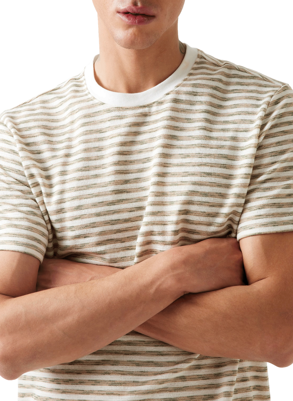 T-shirt rayé GUESS Beige