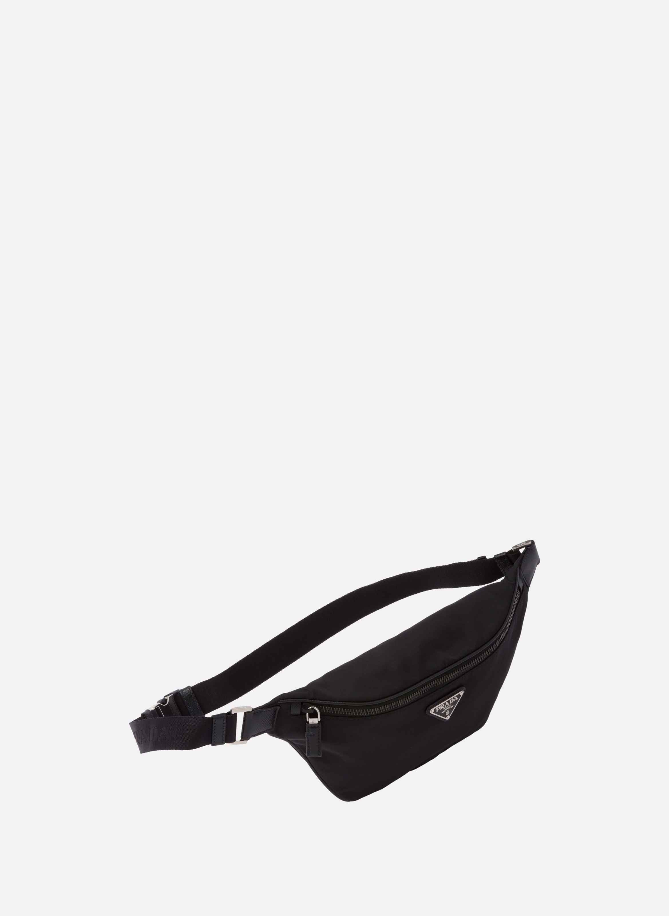 Sac banane en re-nylon et cuir saffiano PRADA Noir