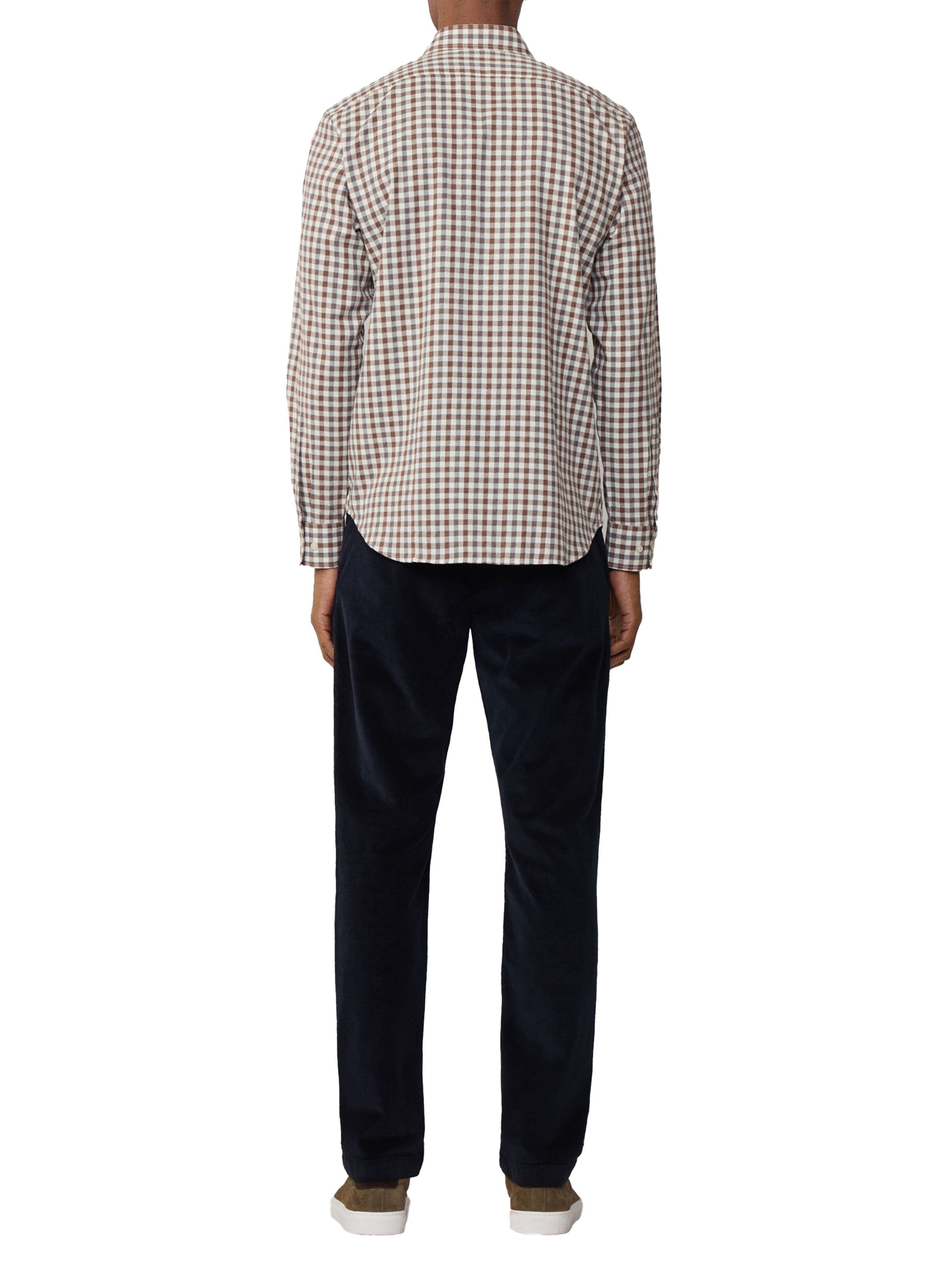 Check cotton Shirt FACONNABLE Brown