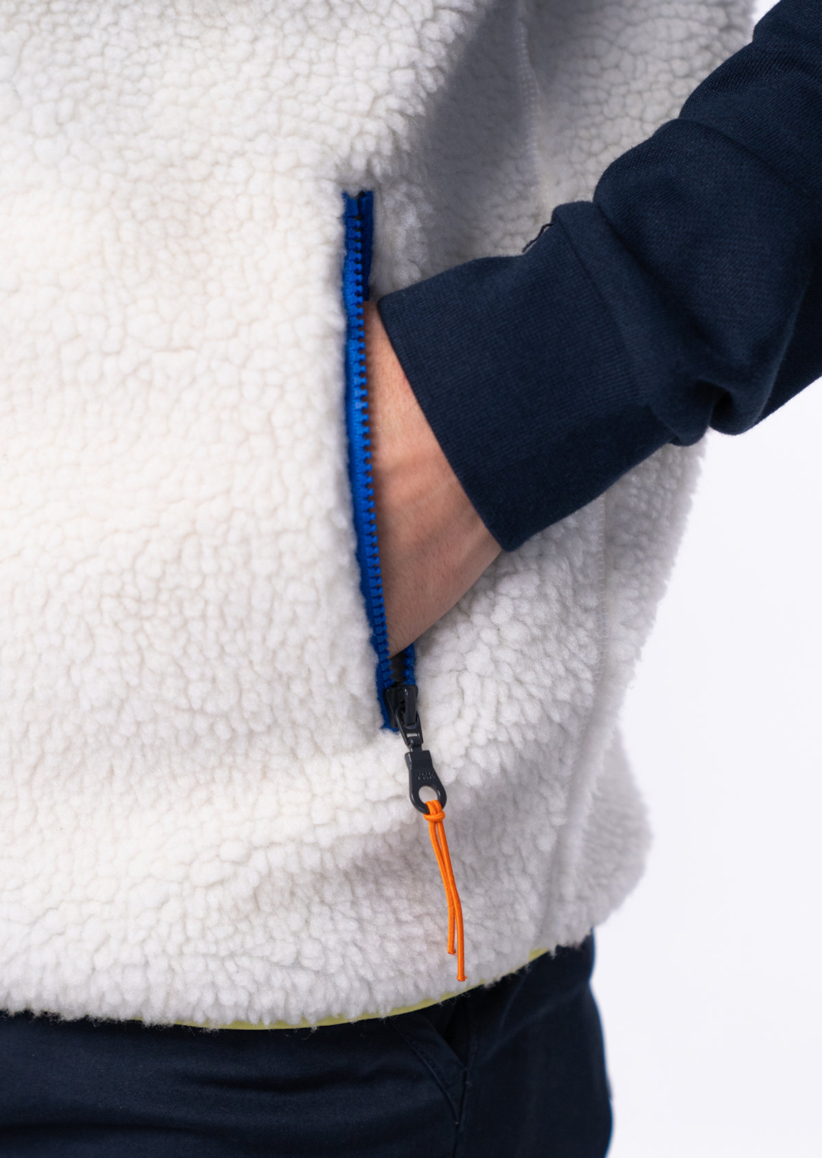 Veste sherpa zippée sans manches BILLYBELT Beige