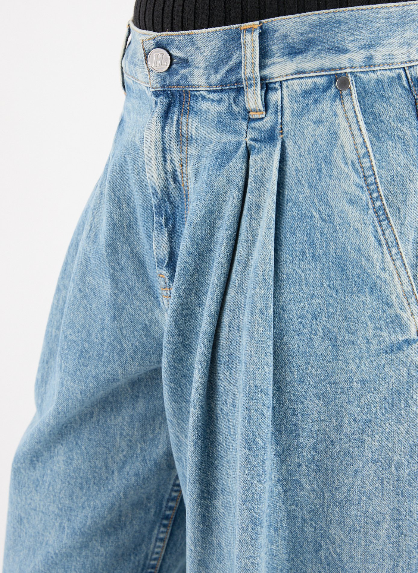 Cotton trousers with double pleat HELMUT LANG Blue