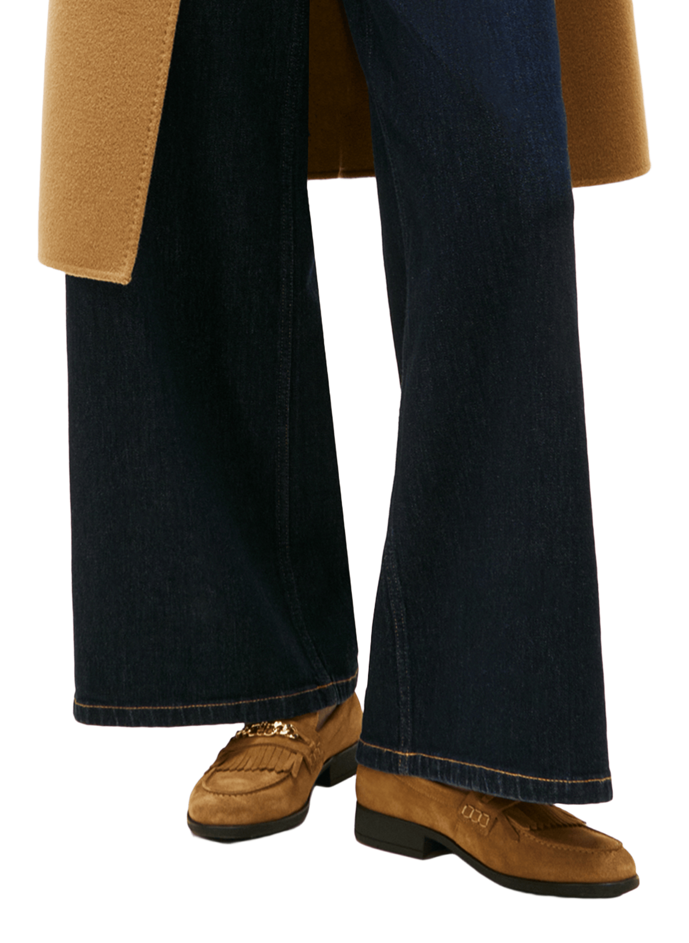 Mocassins en daim à franges  TOMMY HILFIGER Marron