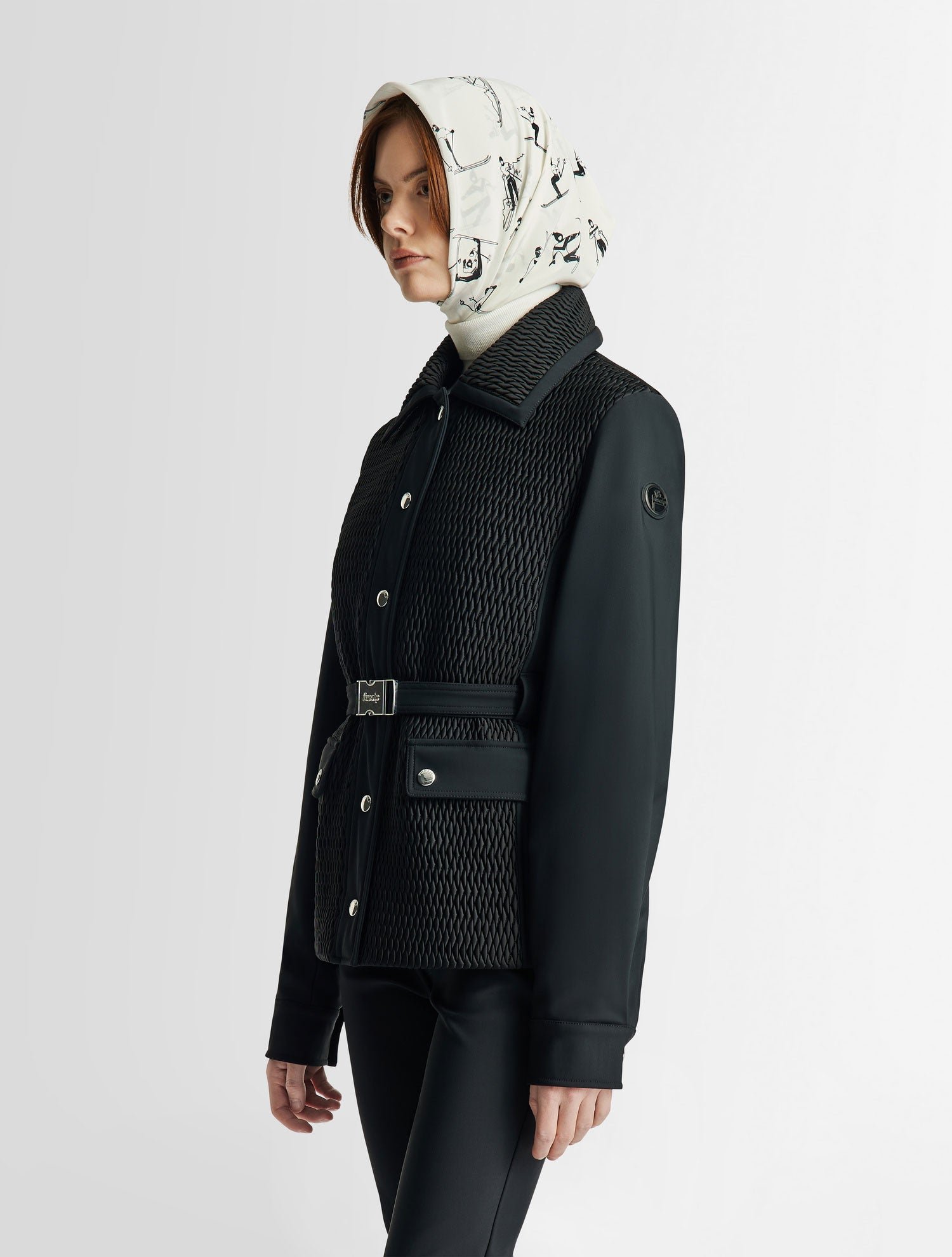 Veste diamara col chemise coupe regular FUSALP Noir