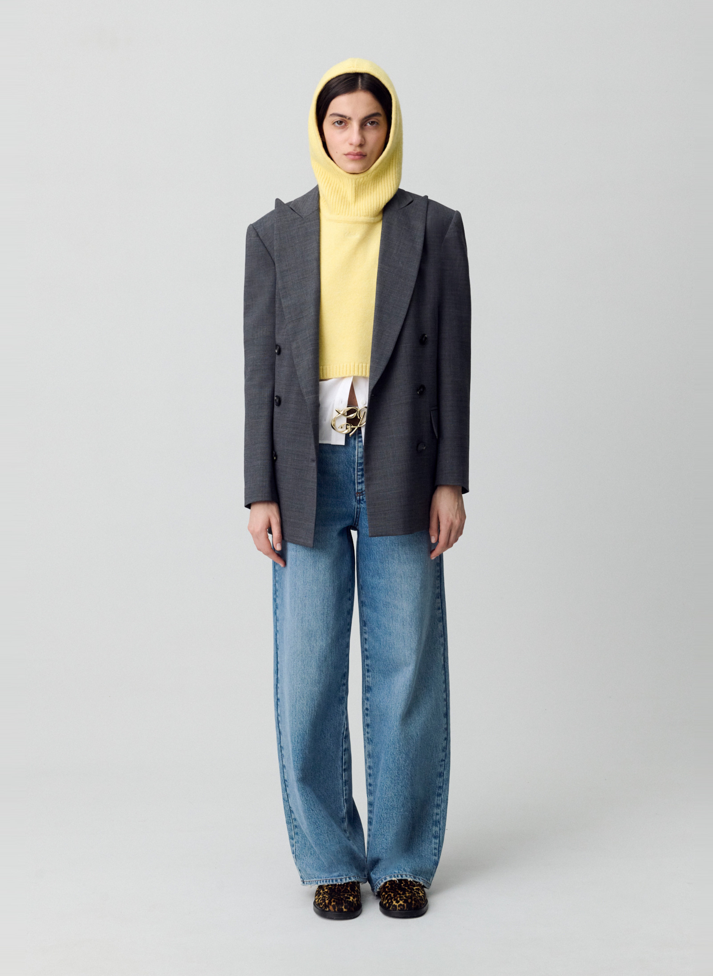 Col amovible en laine mimane CLAUDIE PIERLOT Jaune