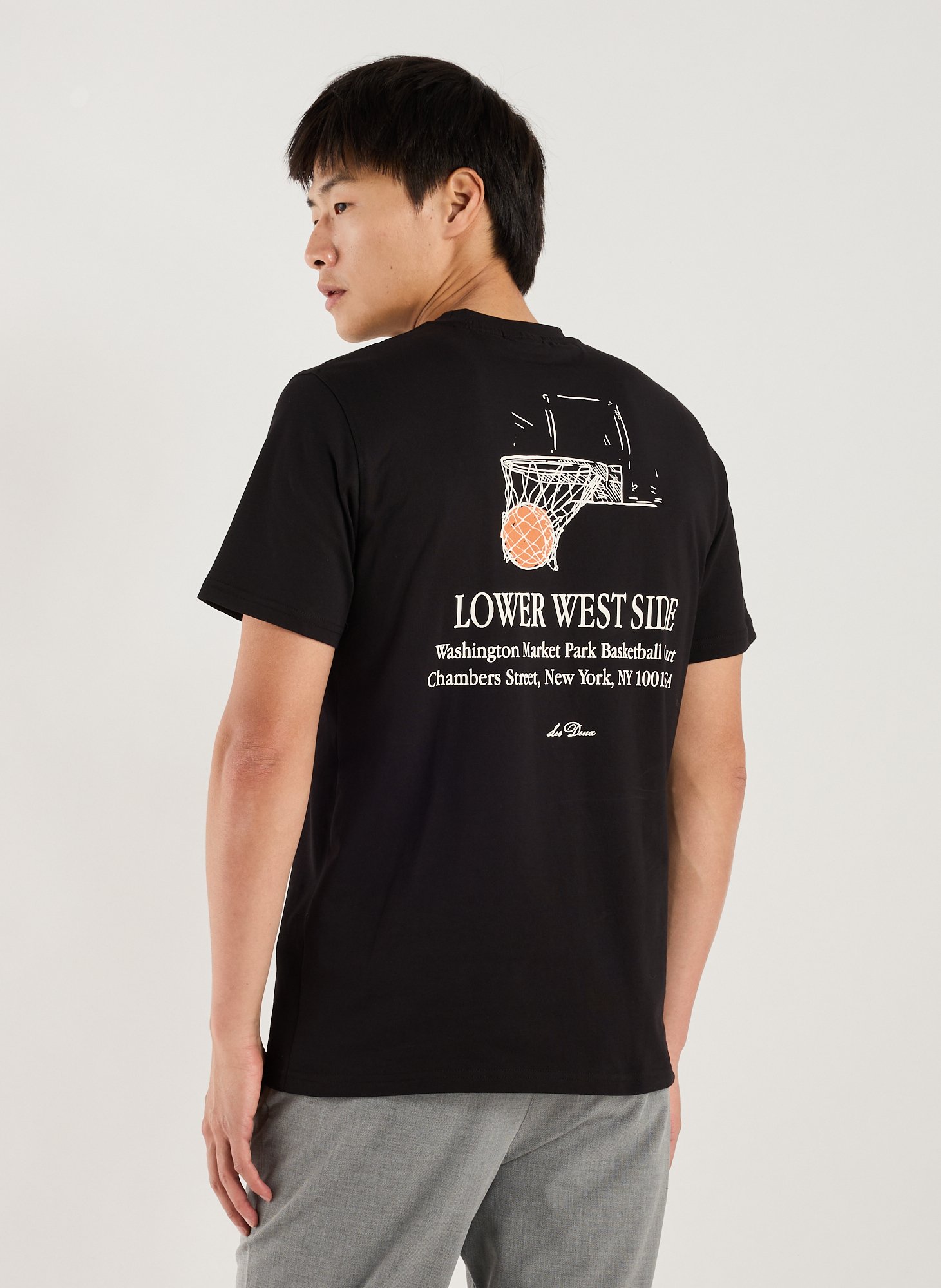 T-shirt à imprimé LES DEUX Noir