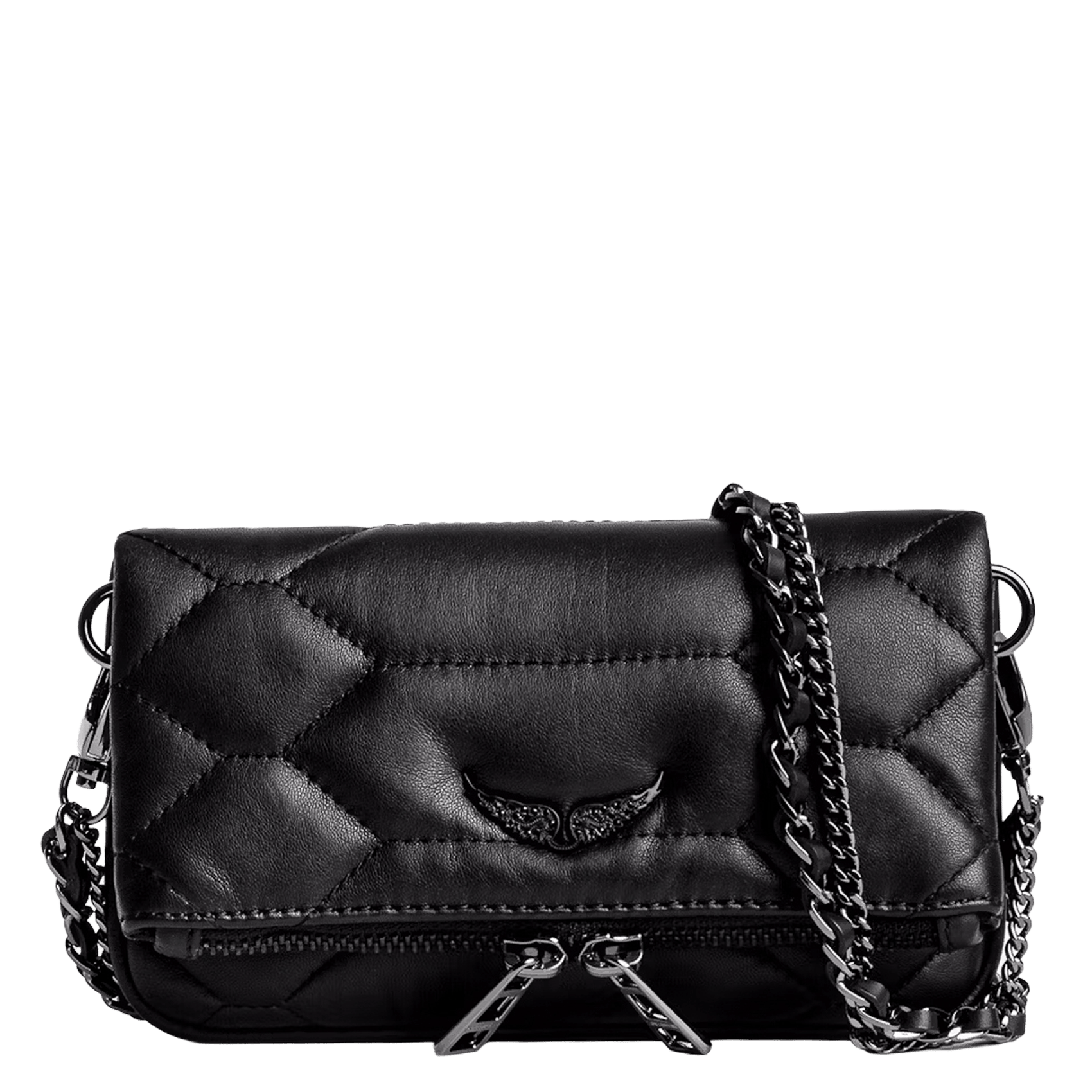 Pochette en cuir matelassé rock nano xl ZADIG&VOLTAIRE Noir