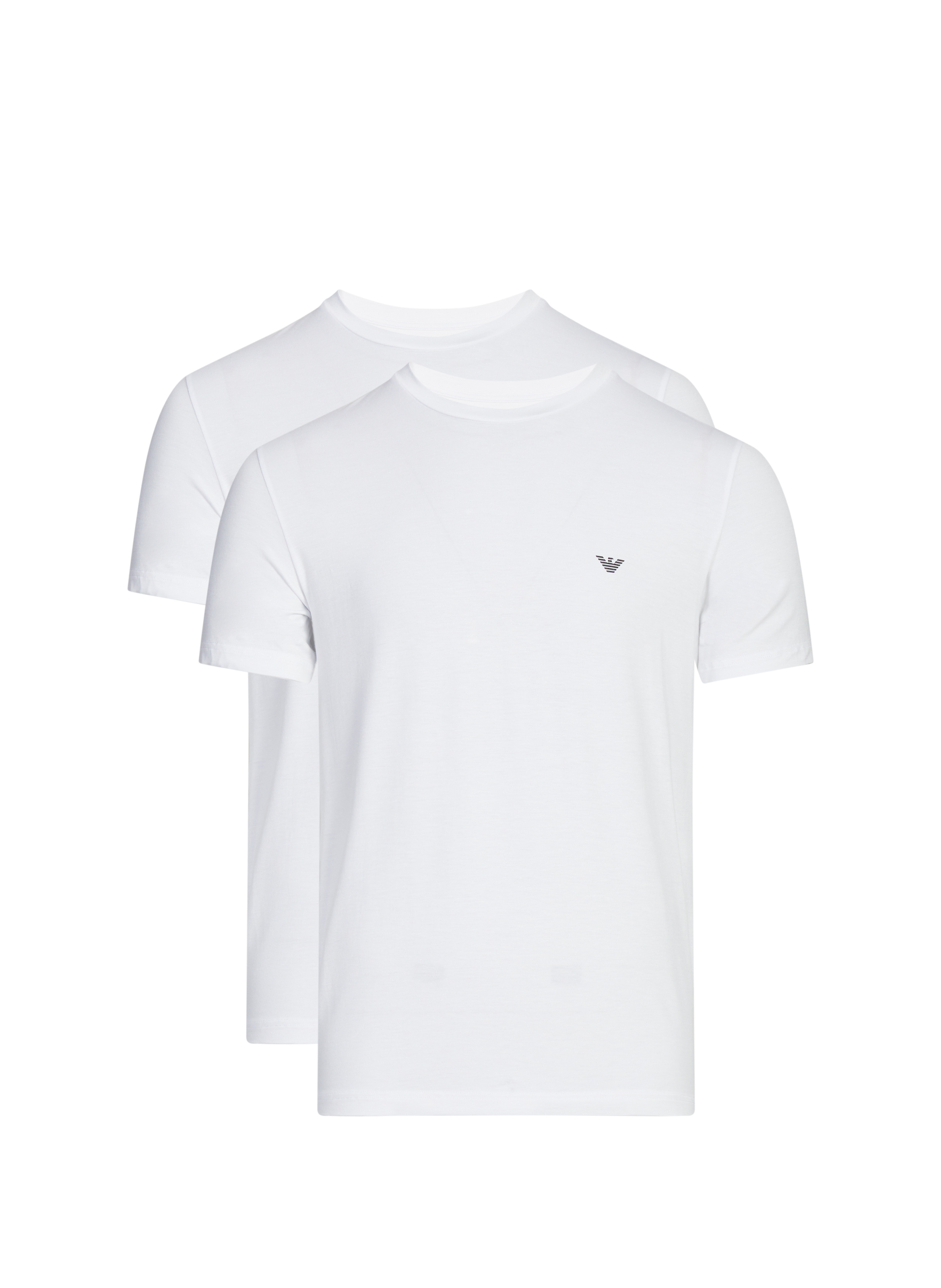 EMPORIO ARMANI Lot de deux t-shirt manches courtes Blanc