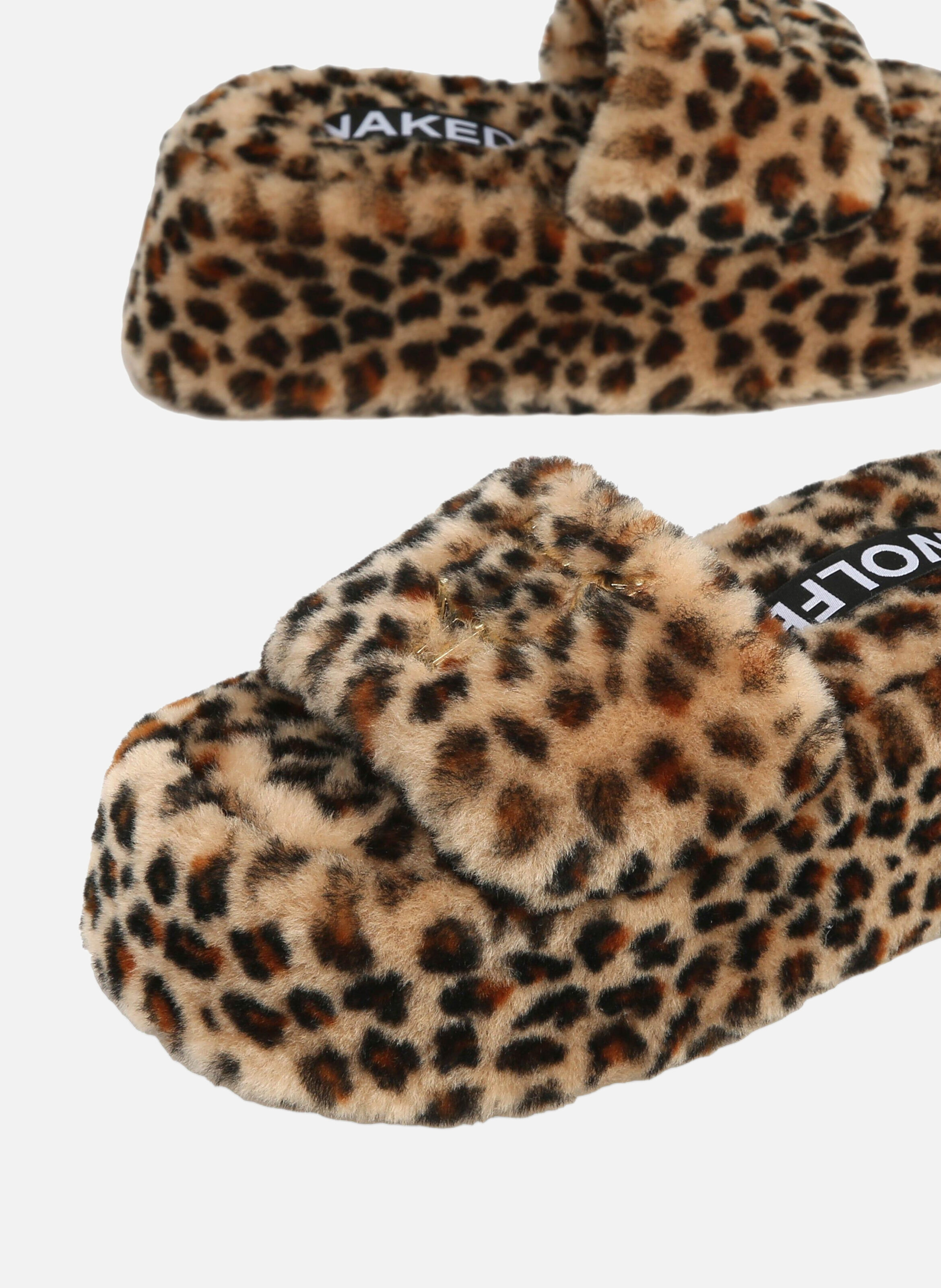 Sandales plates ivy NAKED WOLFE Marron