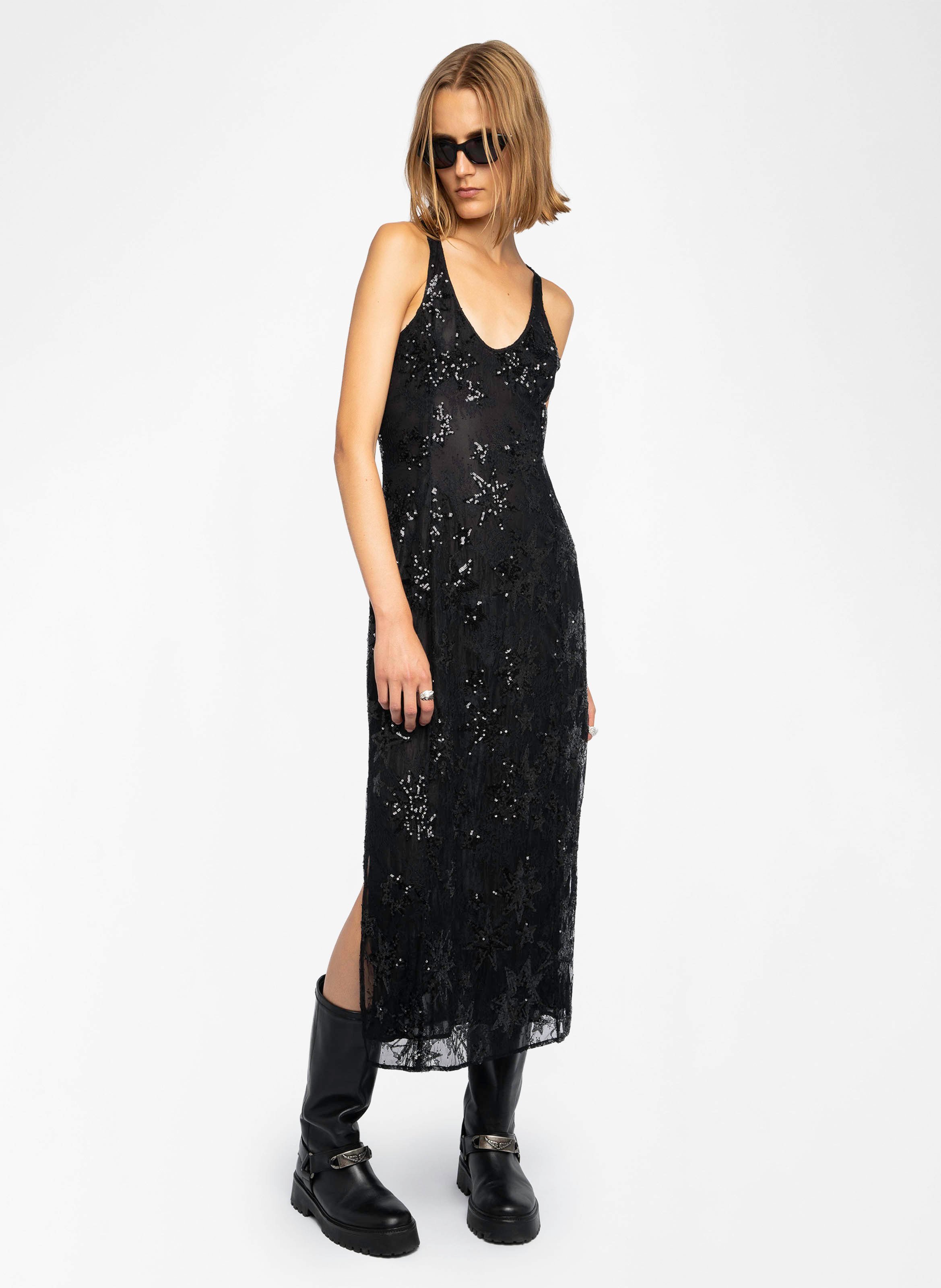 Robe longue évasée à sequins rarysa ZADIG&VOLTAIRE Noir
