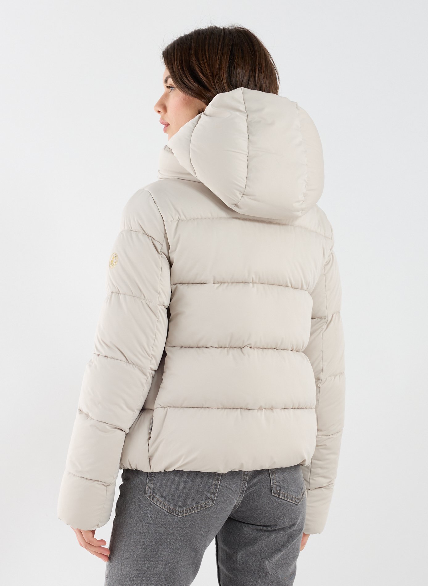 Quilted jacket with removable hood SAVE THE DUCK Beige