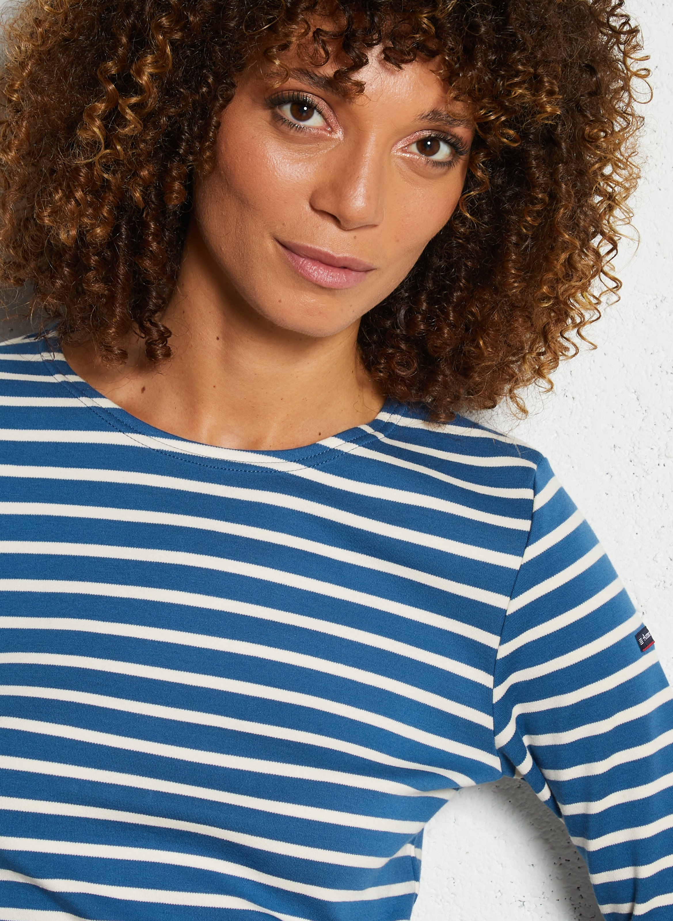 Marinière col rond en coton ARMOR-LUX Bleu