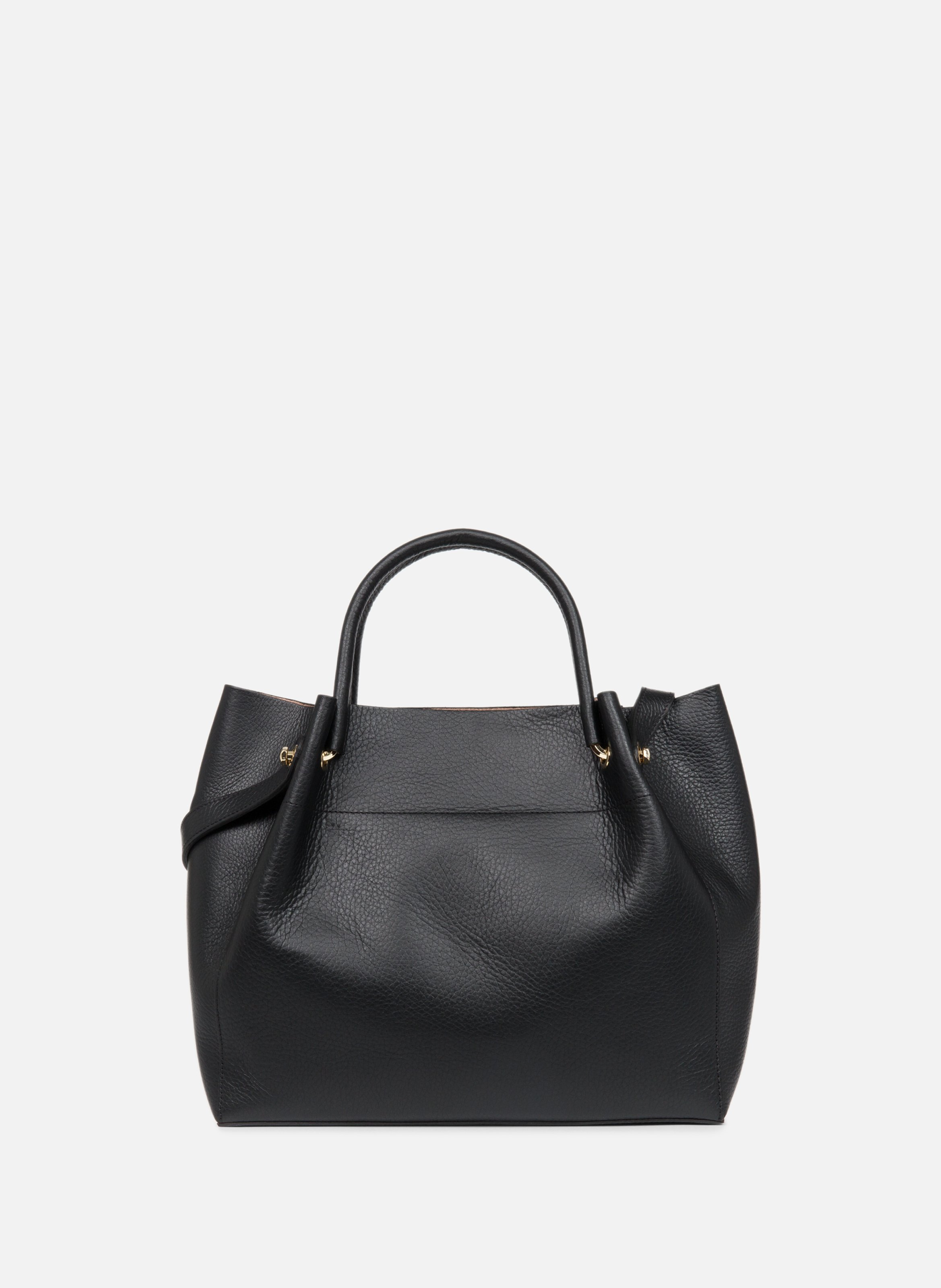 Grand sac cabas épaule - foulonné double louisa LANCASTER Noir