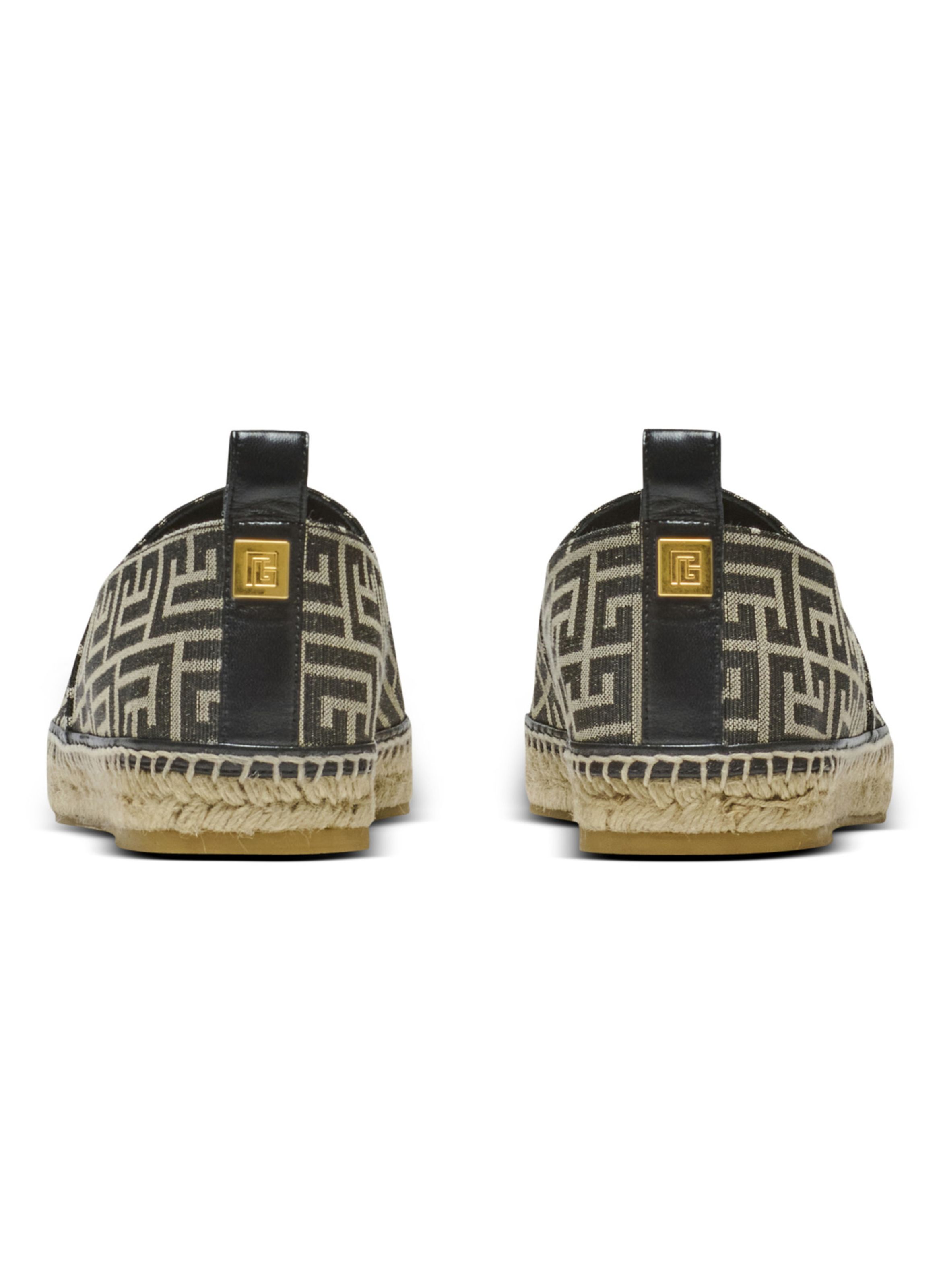 Espadrilles en jacquard monogramme BALMAIN Noir