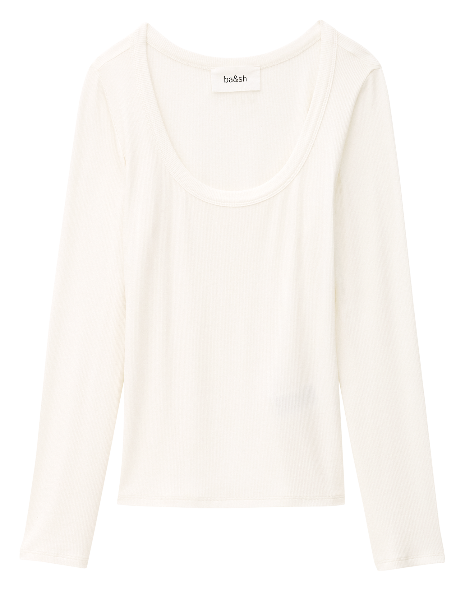 Tee-shirt manches longues côtelé uni luisa BA&SH Beige