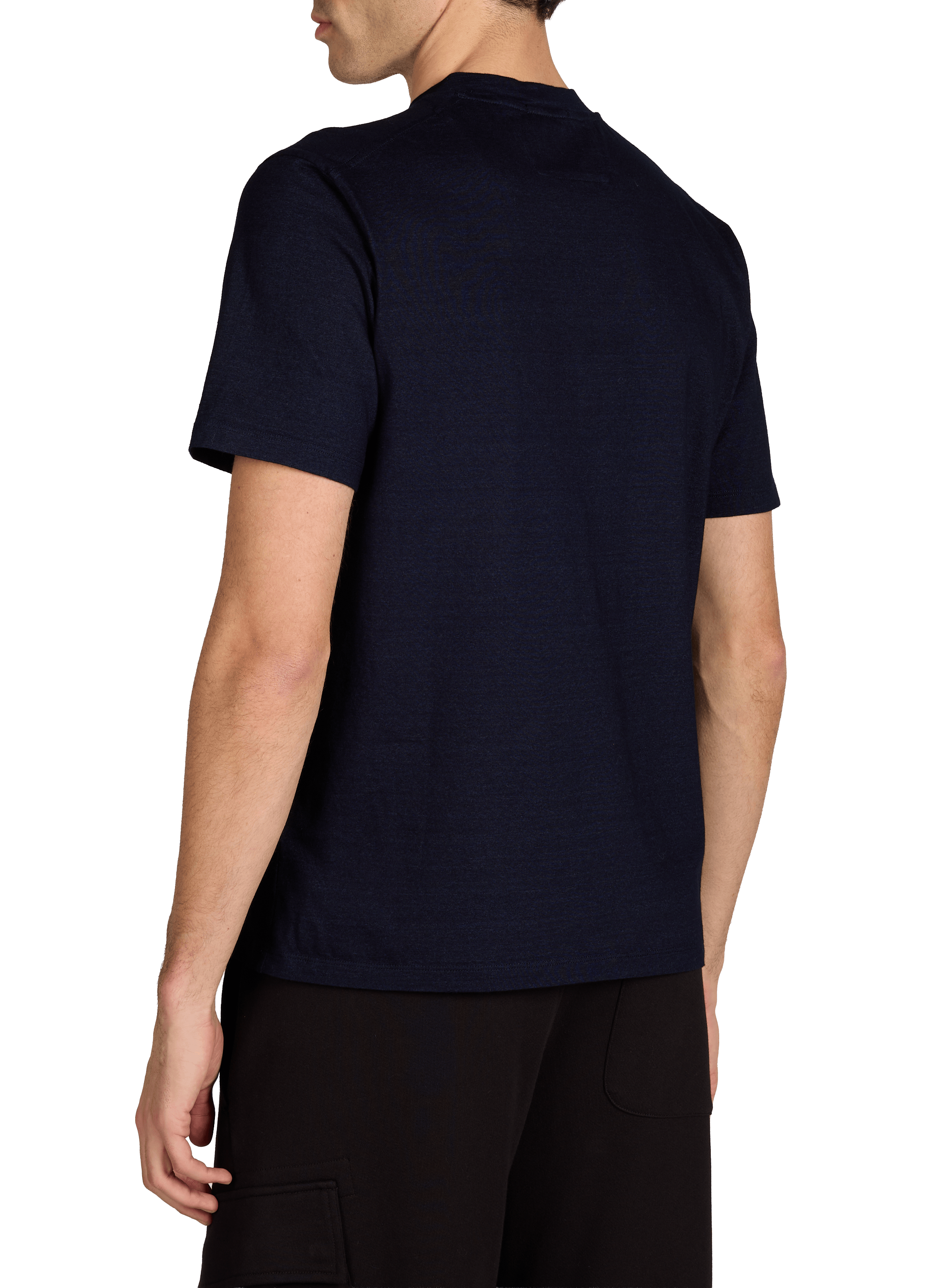 T-shirt à logo en coton CP COMPANY Bleu