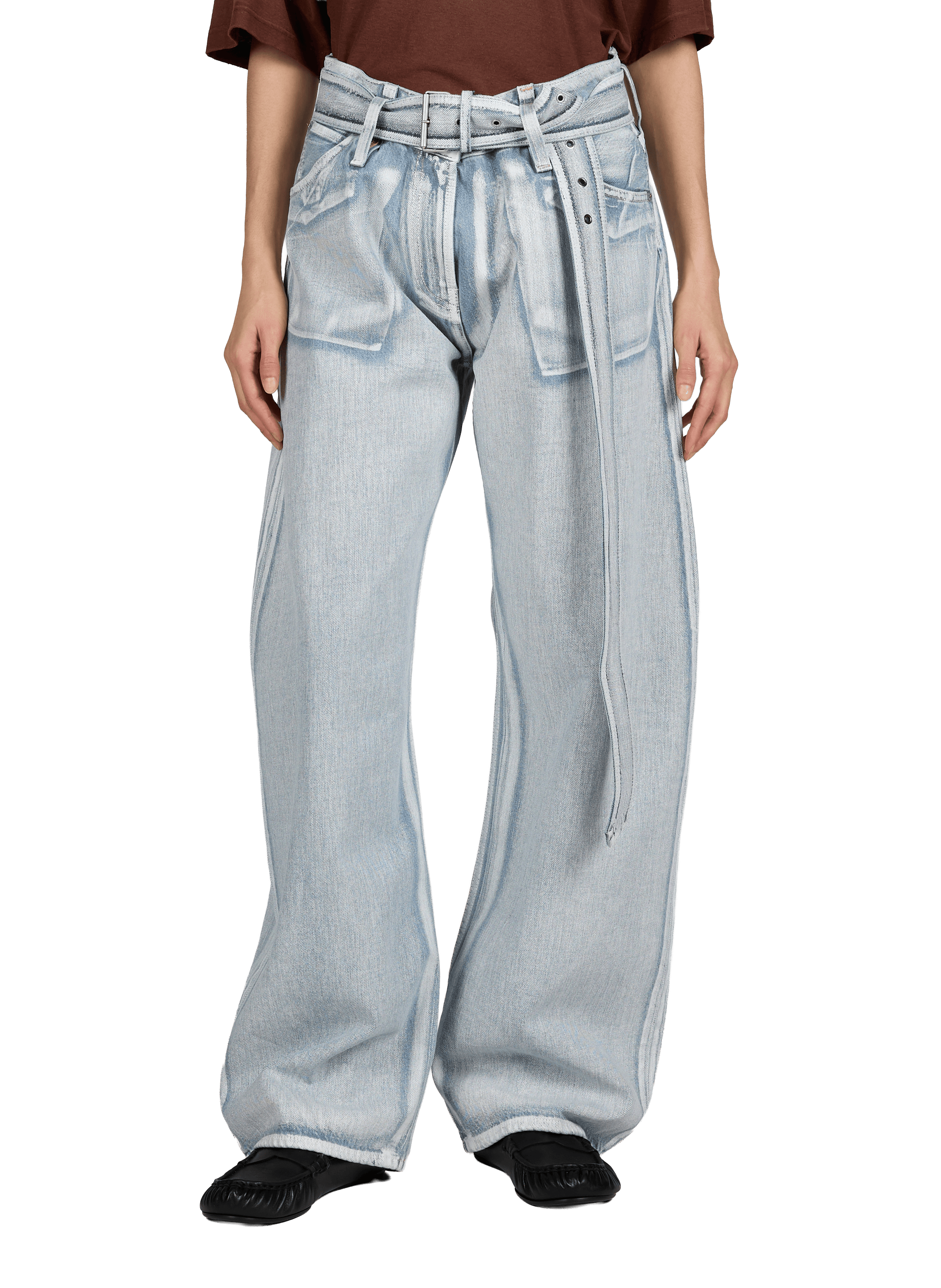 Jeans délavé en coton organique ACNE STUDIOS Multicolore