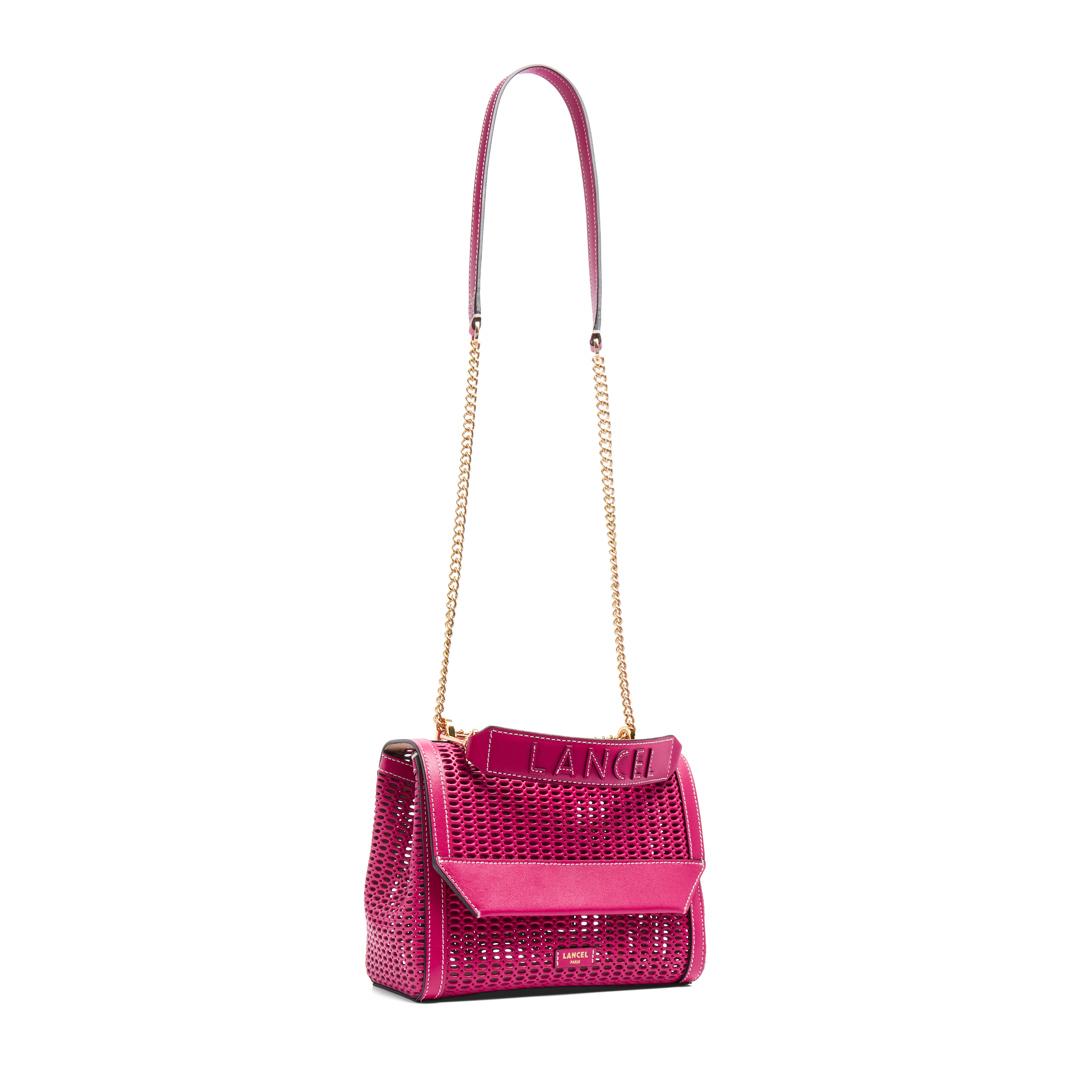 Sac rabat m ninon de lancel en cuir LANCEL Rose